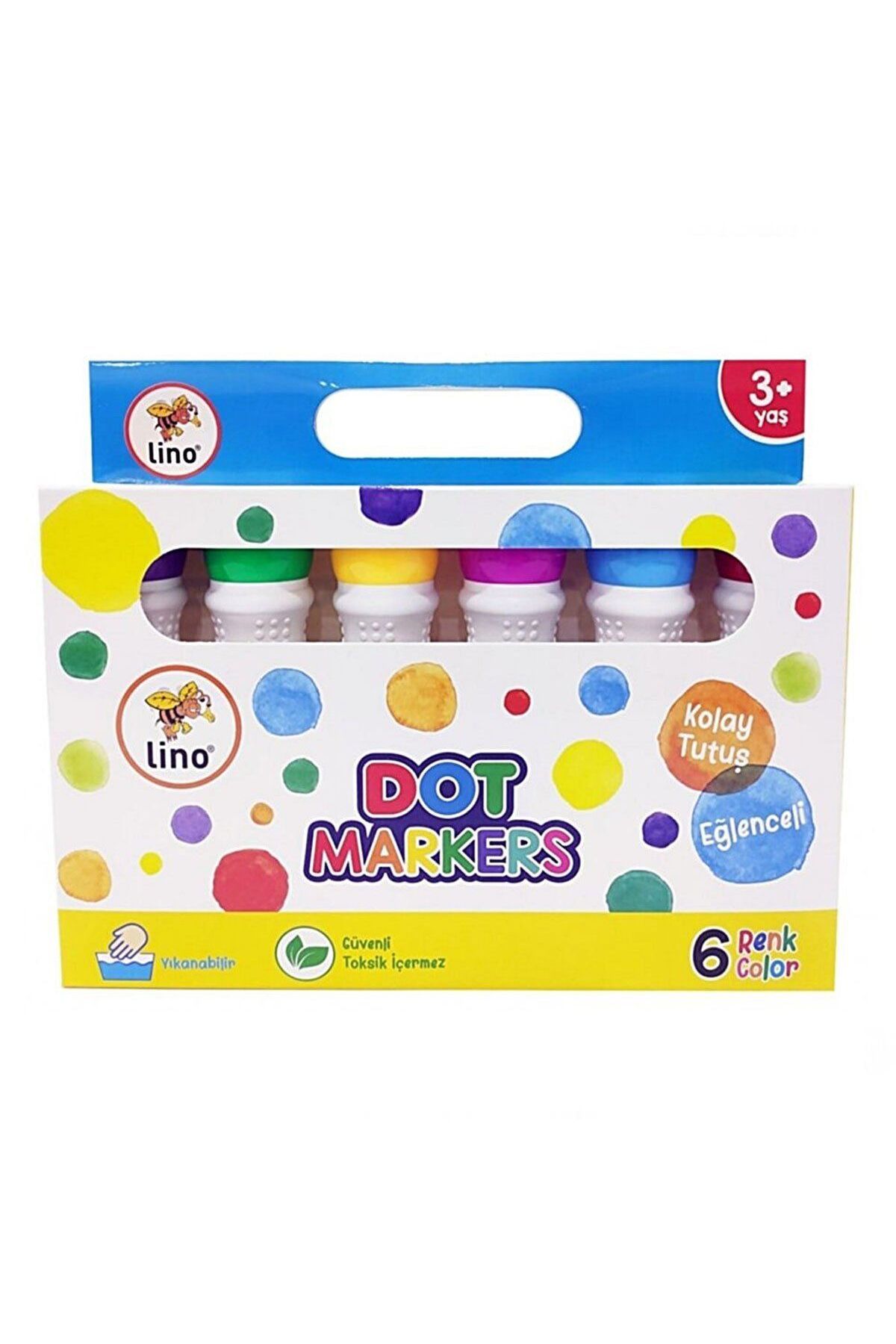 TimeStart Lino Dot Markers 6'lı Yıkanabilir