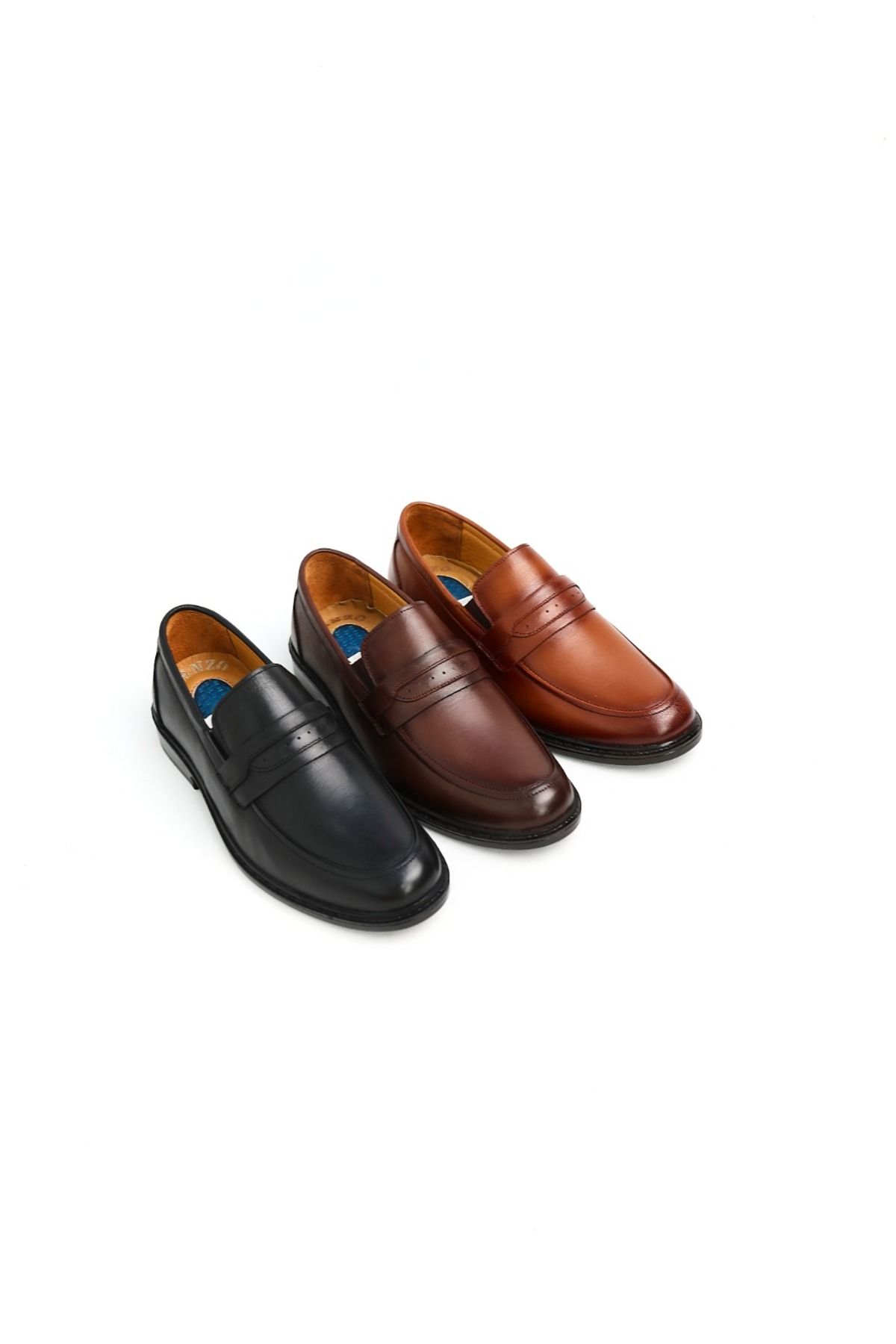 کفش های کلاسیک مردانه چرمی سیاه و سفید Greyybull Shoes