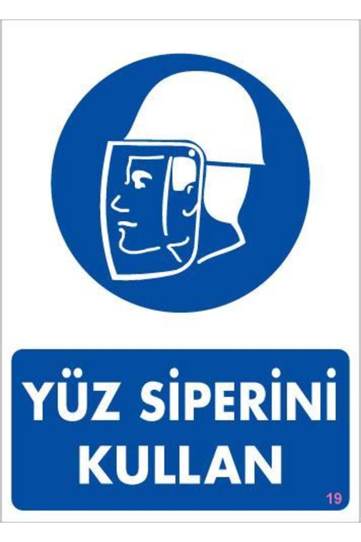 LovelymCo Yüz Siperi Kullan Uyarı Levhası 25X35 Kod:19