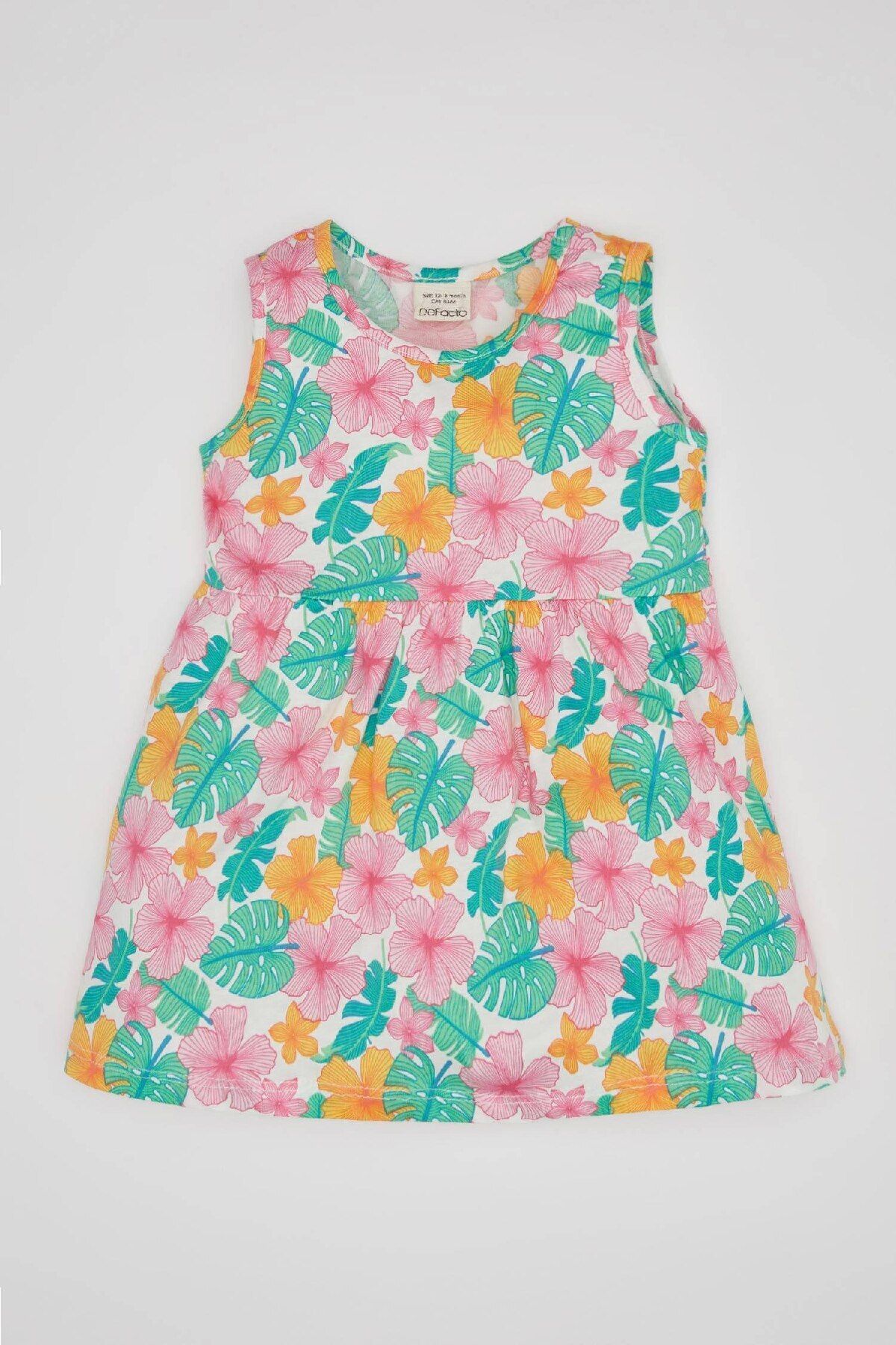 Kız Bebek Desenli Kolsuz Elbise C0074A524SM - 4