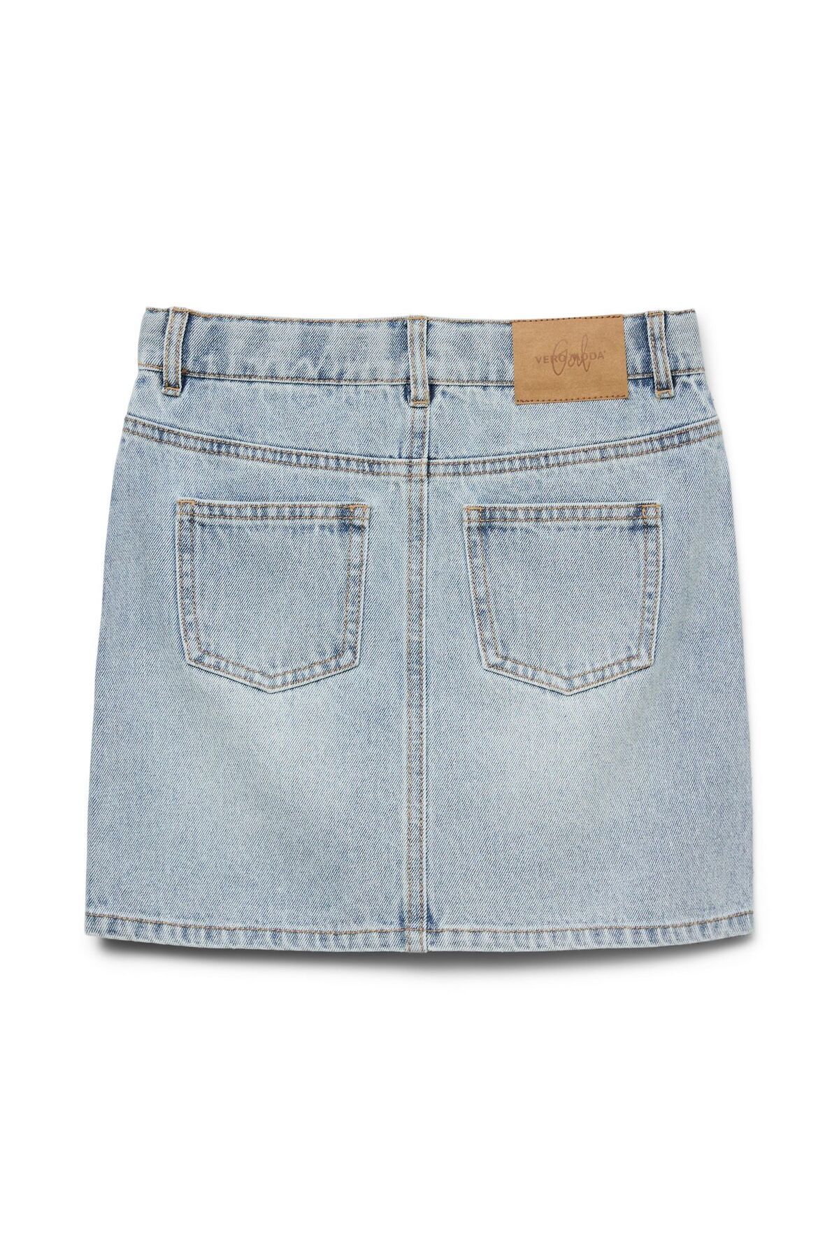 Vero Moda Girl-Jeansrock VMBLING Mittlere Taille Kurzer Rock 2