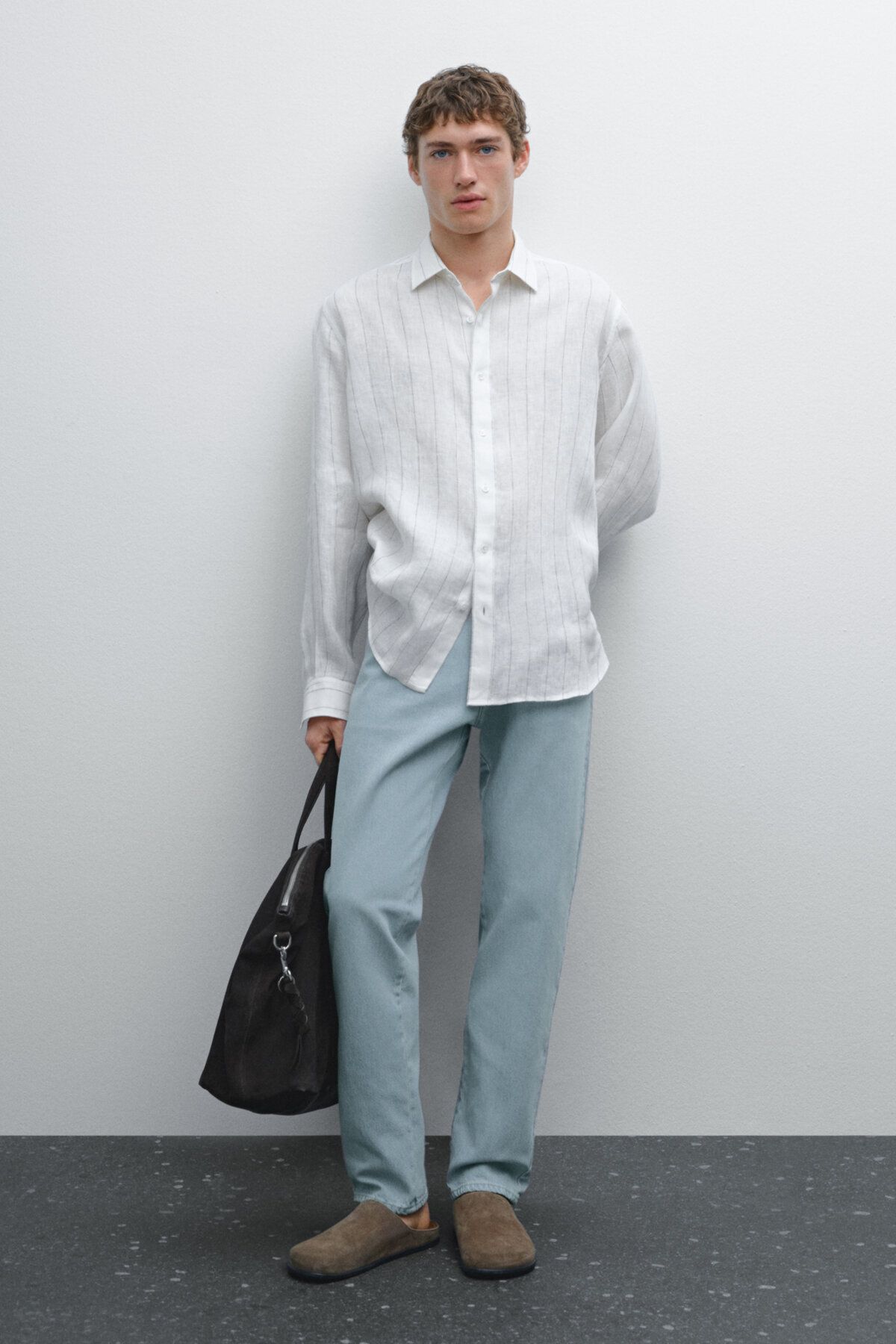 شلوار جین نخی باریک Massimo Dutti