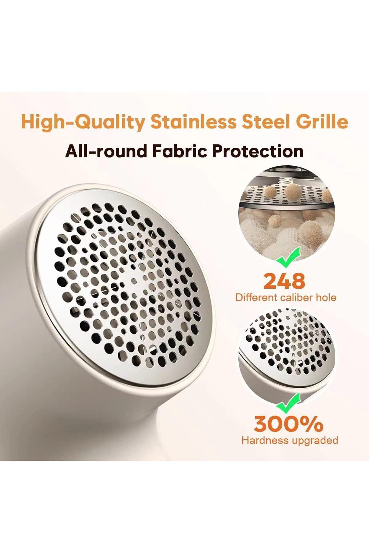 COOYA-Rechargeable Fabric Shaver with 3 Blades, 3-Speeds Defuzzer for Removing Fuzz and Pill from Sweater 5