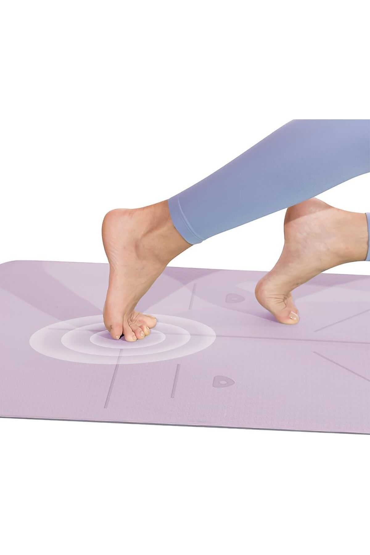 COOYA-Yoga Mat Exercise Fitness Mat, Non-Slip TPE Yoga Mat with Alignment Lines, Eco Friendly Workout Mat 4