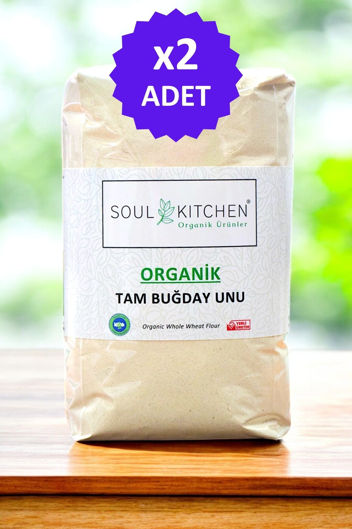 Soul Kitchen Organik Ürünler Organik Tam Buğday Unu 1000gr - 2'li Avantaj Set -
