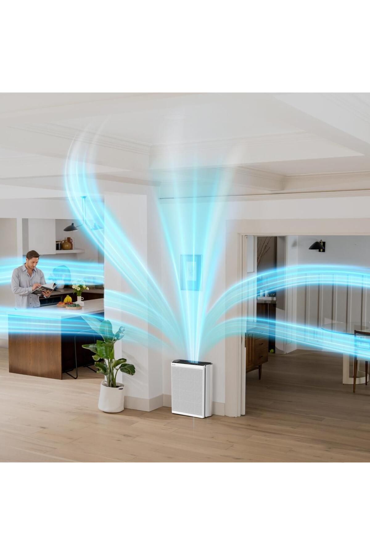 Levoit-Purificator aer Levoit EverestAir Smart True HEPA, Control vocal, 70W, Wi-Fi (Alb) 4