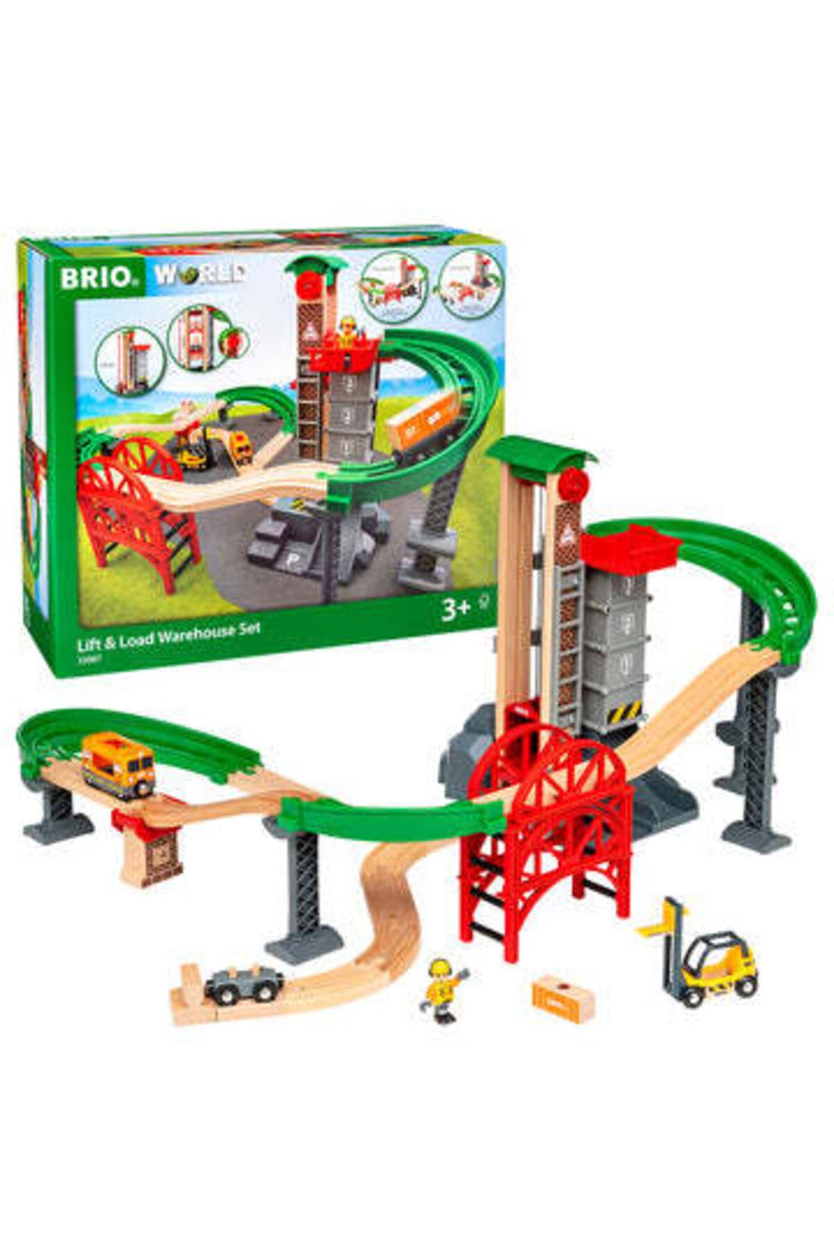 BRIO Set Trenulet Cu Lift Brio, 3+ Ani - One Size