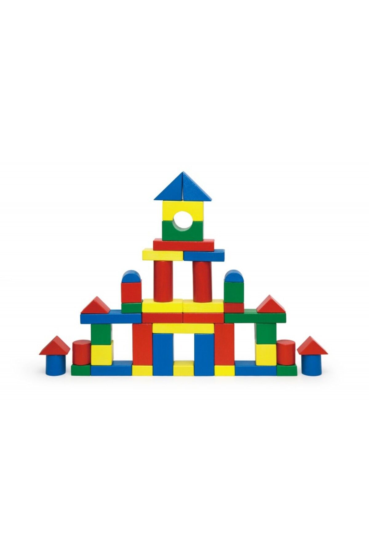Viga-Cuburi de construit din lemn, colorate, 3.5 cm, 50 buc 4