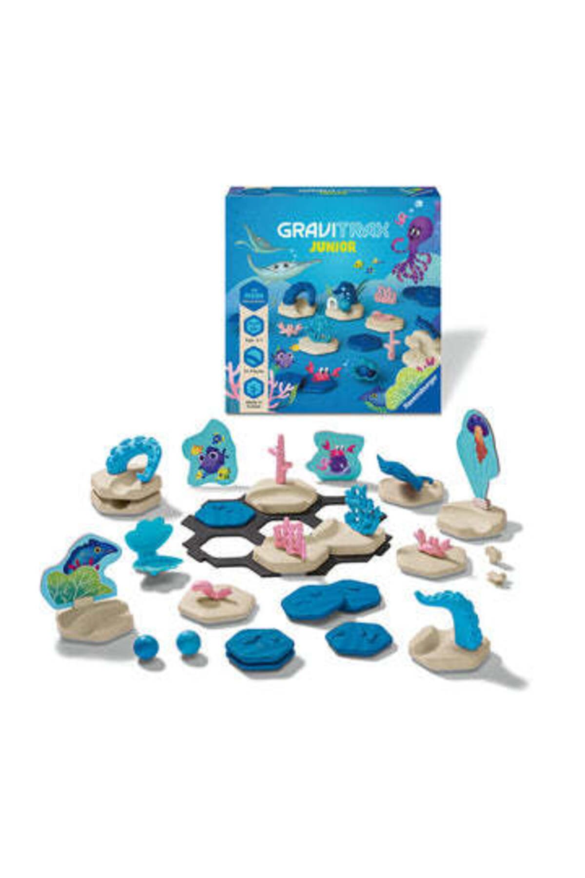 RAVENSBURGER Joc De Constructie Gravitrax Junior - My Ocean - Set De Accesorii, Lumea Acvatica - One Size
