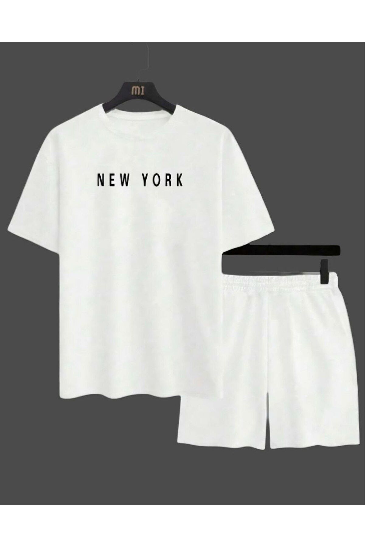 REBRAND-Oversize T-Shirt Set - Printed Bottom Top Shorts Set 1