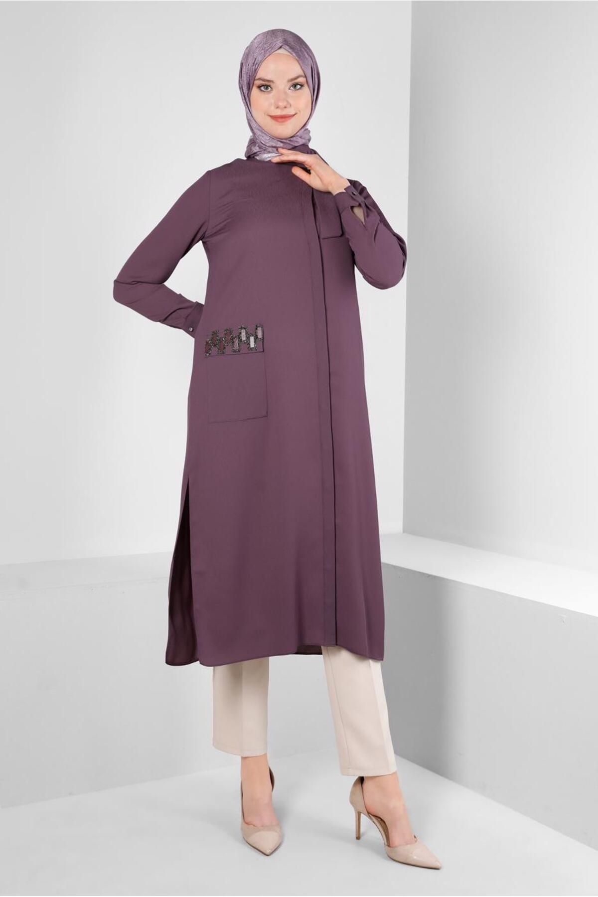 تونیک جیب یقه بند 43525 Alvina