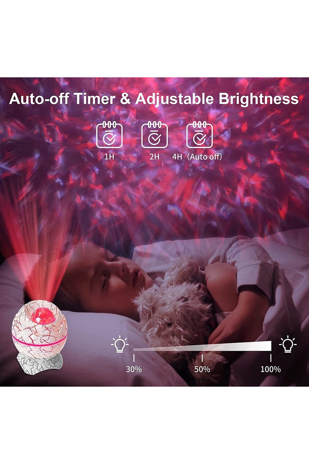 COOYA-Galaxy Projector for Room with White Noise, Bluetooth Speaker, Timer and Remote, Room Decor 6