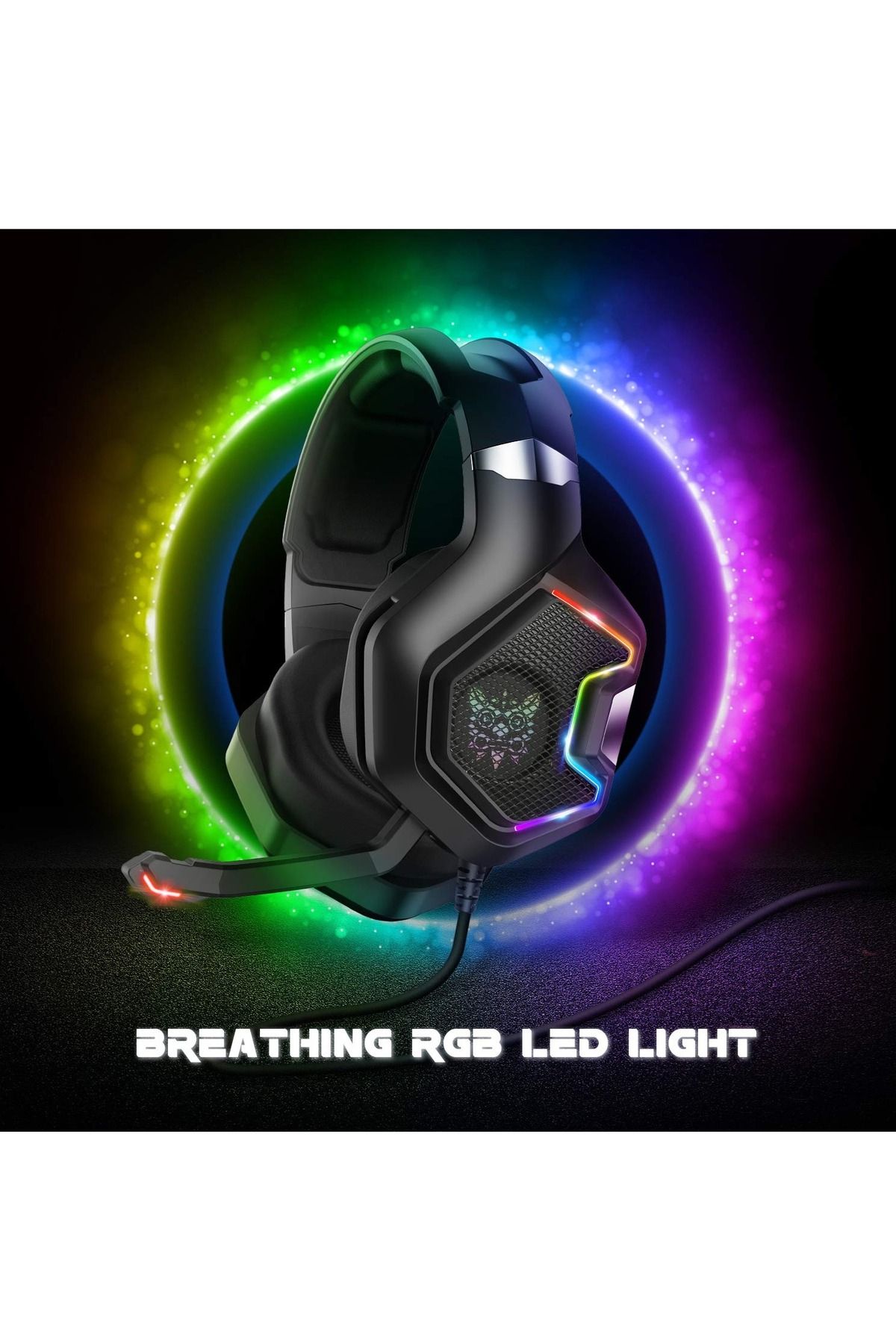 Onikuma-K10 Pro RGB Gaming Headset with 7.1 Surround Sound, Noise Canceling Mic 3