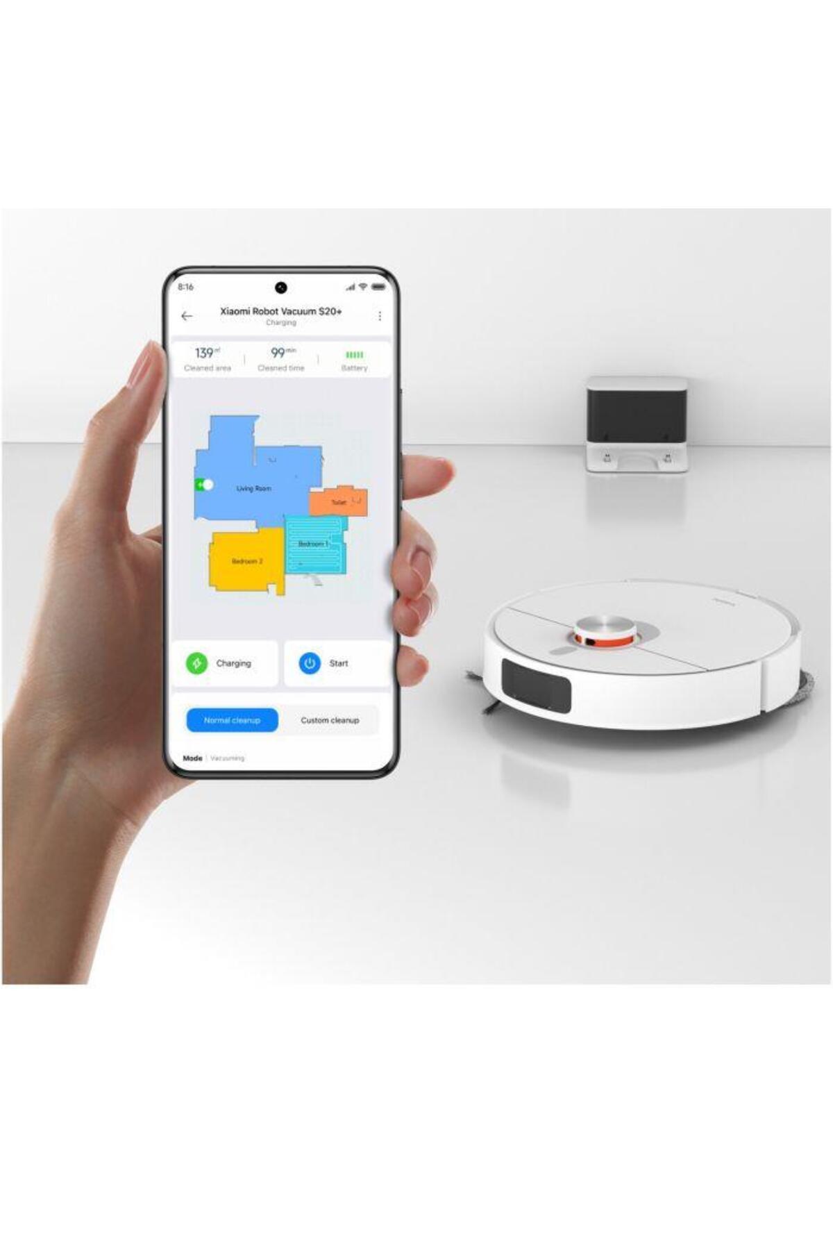 Xiaomi-Robot aspirator Xiaomi S20+ BHR8159EU, 0,45 l, Autonomie 170 minute, 6000 Pa 8