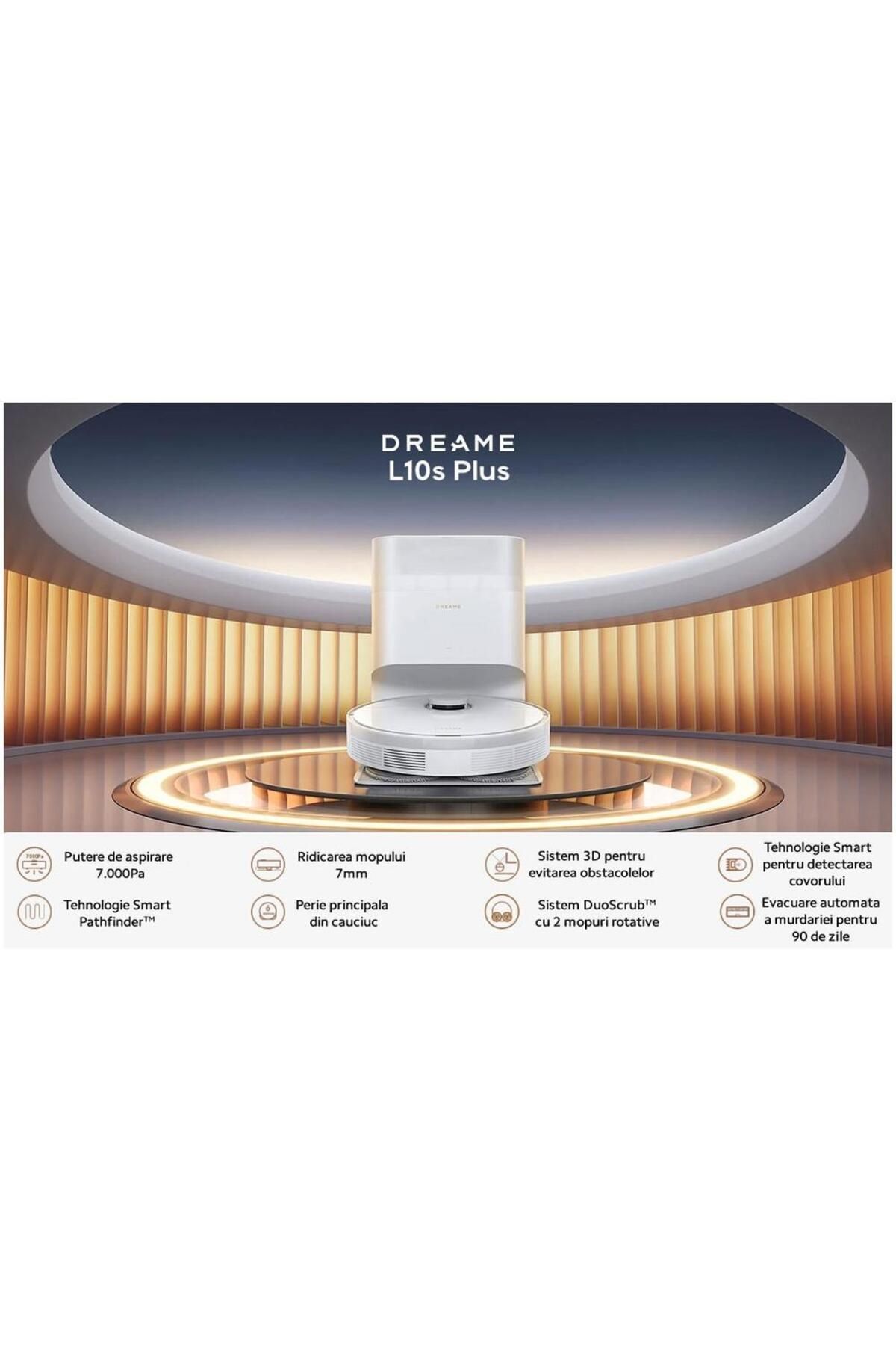 Dreame-Dreame L10s Plus RLL42SD robot vacuum cleaner with mop, 4l automatic emptying station, 7000Pa 2