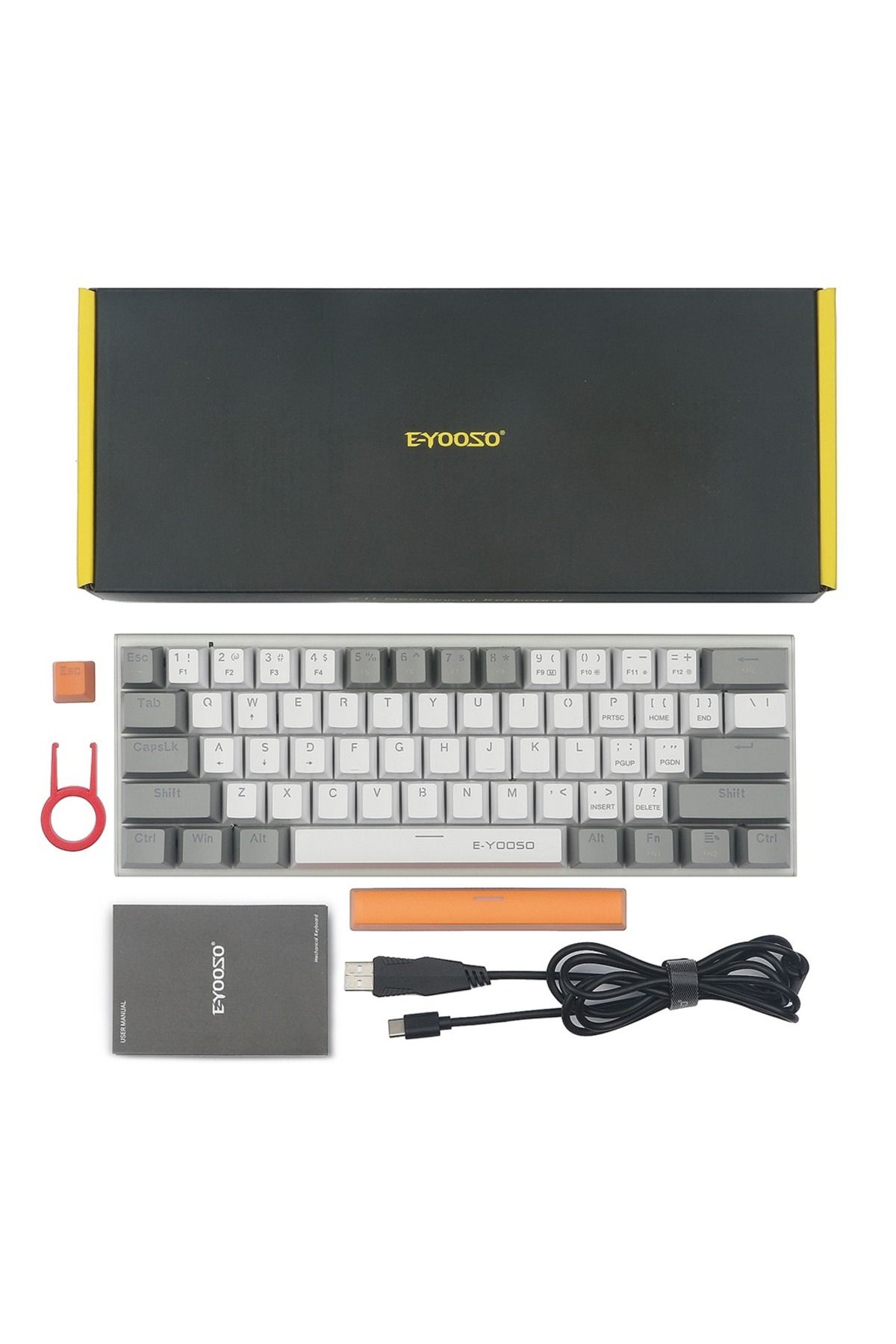 e-yooso-Z-11 60% Mechanical Gaming Keyboard,Blue Switch 61 Keys Wired Compact Keyboard 7