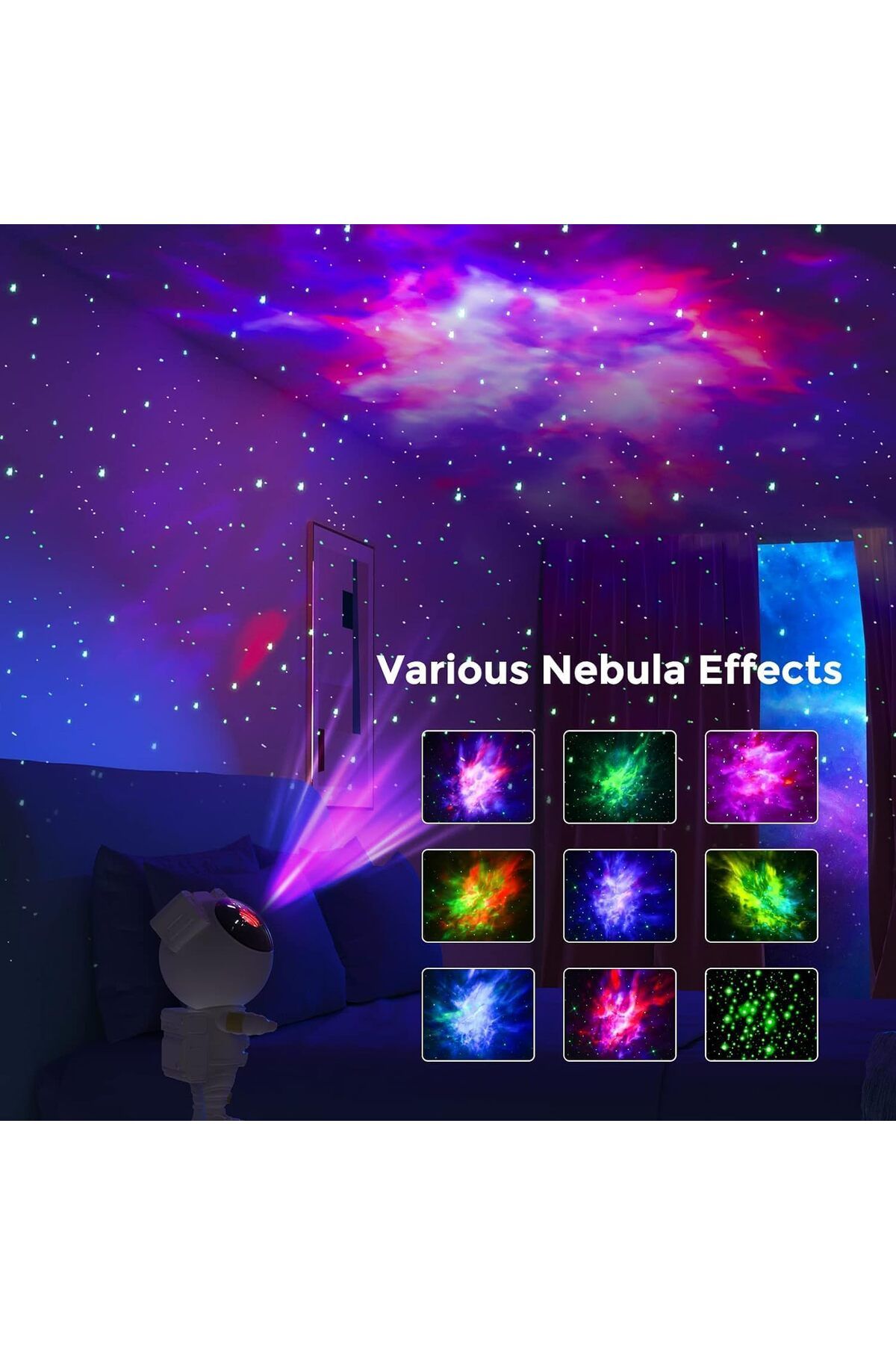 COOYA-Astronaut Projector with Remote Control Timer for Bedroom, 360° Adjustable Starry Sky 2