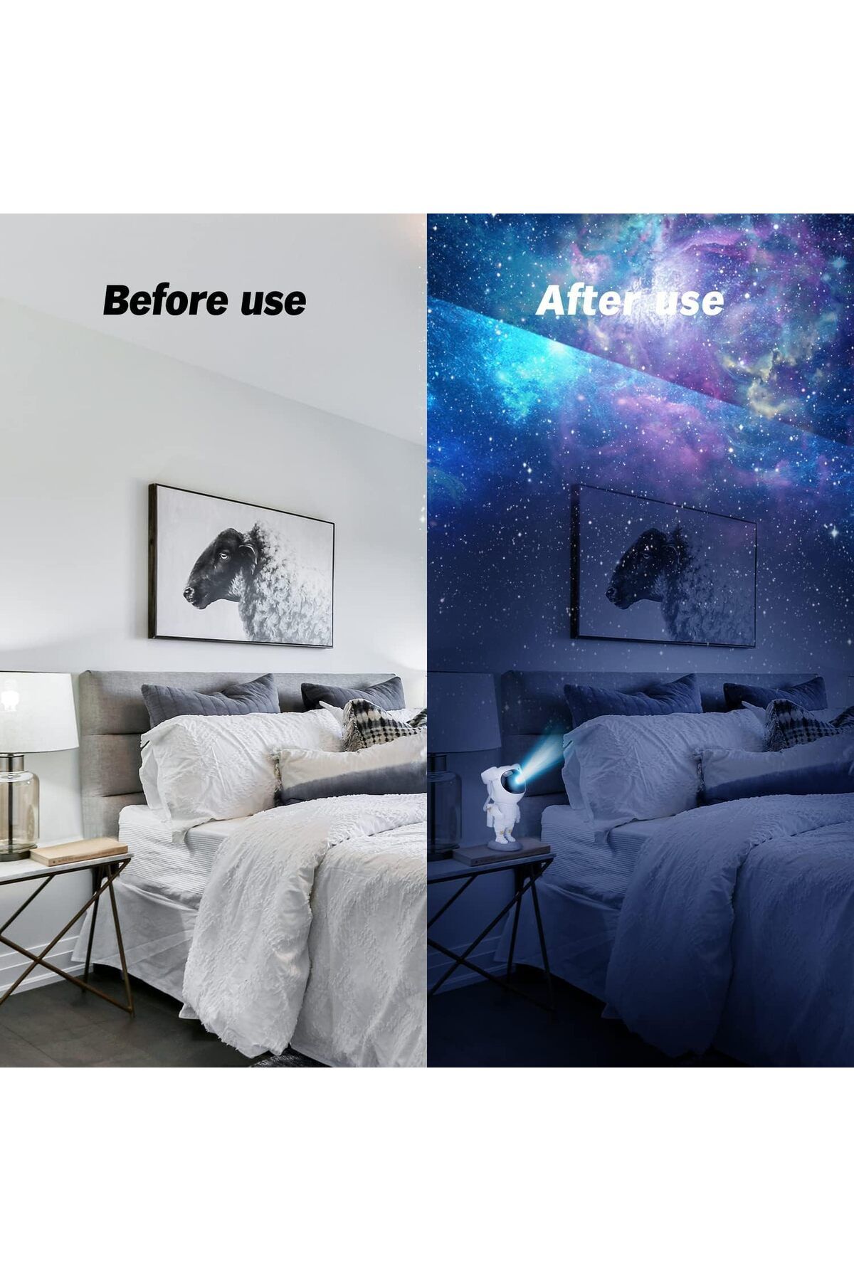 COOYA-Star Projector Night Light with Timer, Remote Control and 360°Adjustable Design 5