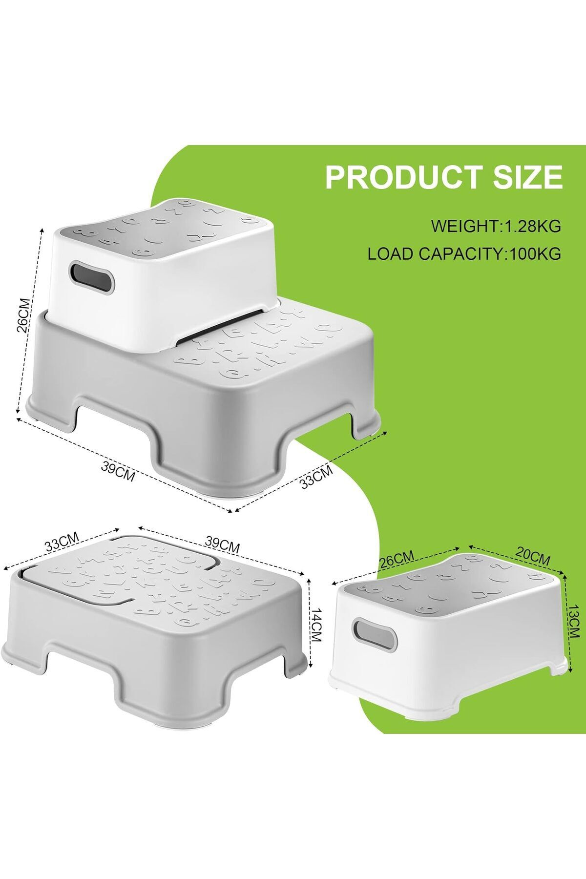 COOYA-Toddler Step Stool, Detachable ,Anti-slip ,with Maximum Load 200 lbs, Multi-location application 4