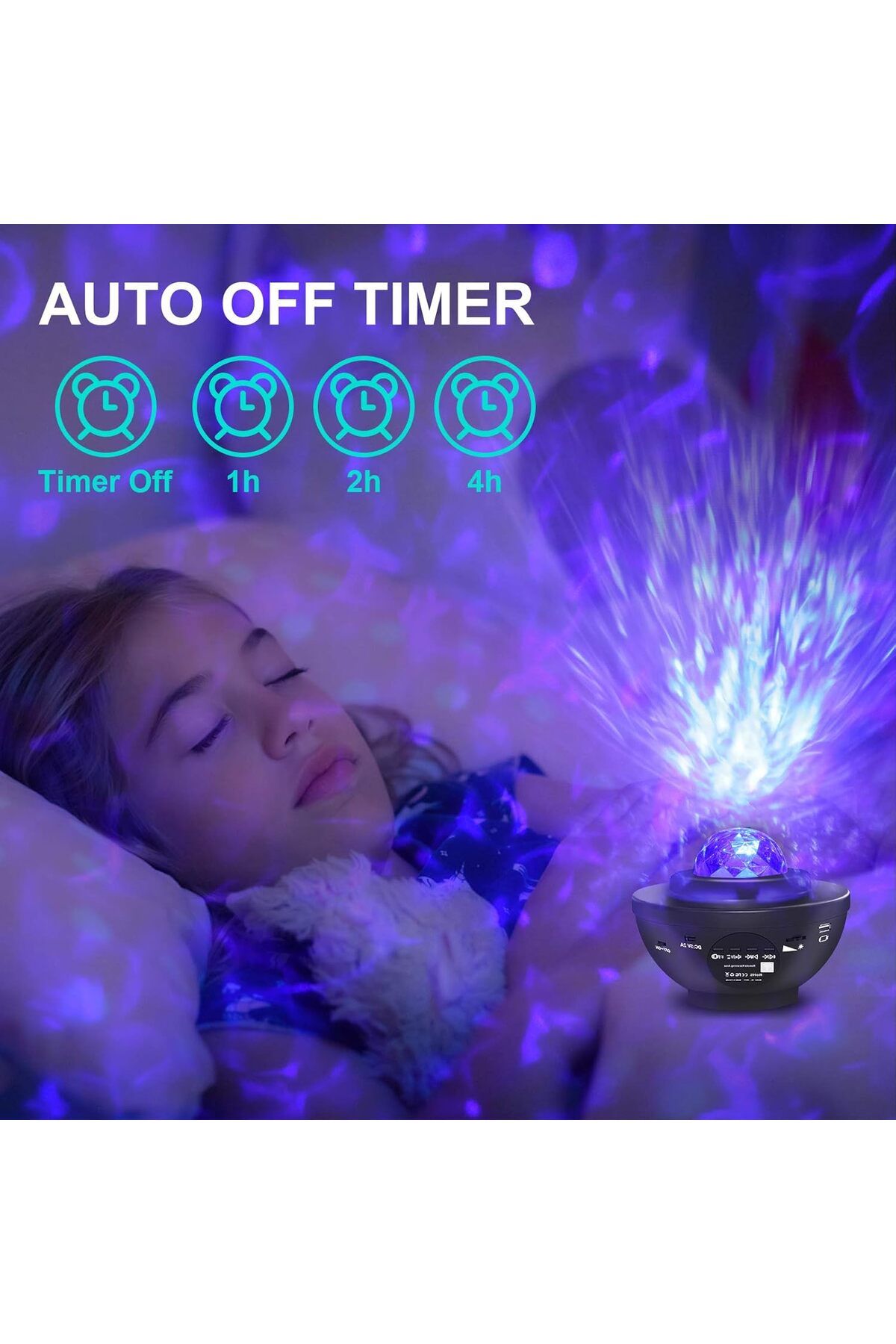 COOYA-Galaxy Projector, with Music Speaker & Remote Control, LED Nebula Cloud & Moving Ocean Wave 5