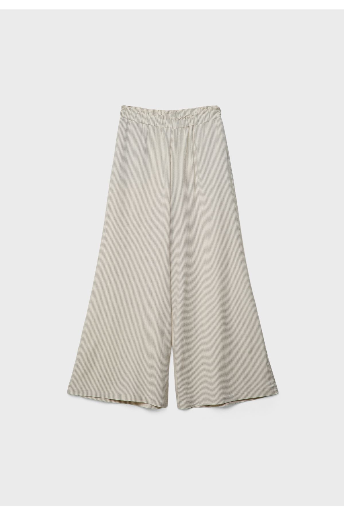 Stradivarius-Flowing linen blend palazzo trousers 4