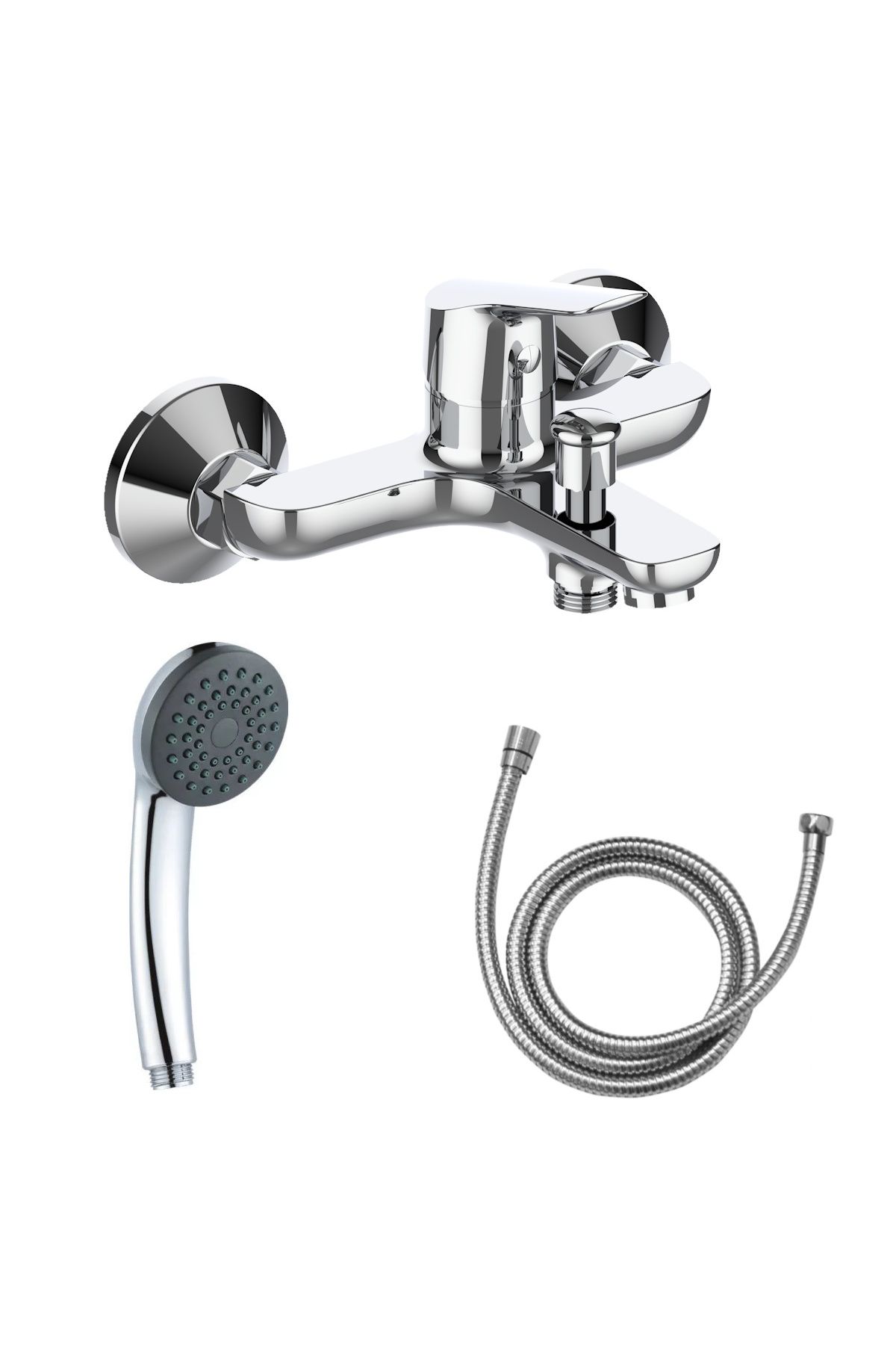 ZİNOX Z-inox Zln8177 Baterie Cadă 1,5 M Furtun Cap De Duș, Argintiu - One Size
