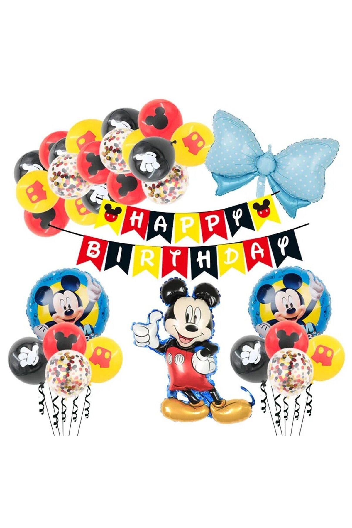KidMania Set Arcada Cu Baloane Mickey Mouse - Happy Birthday, Kidmania , 30 Bucati - One Size