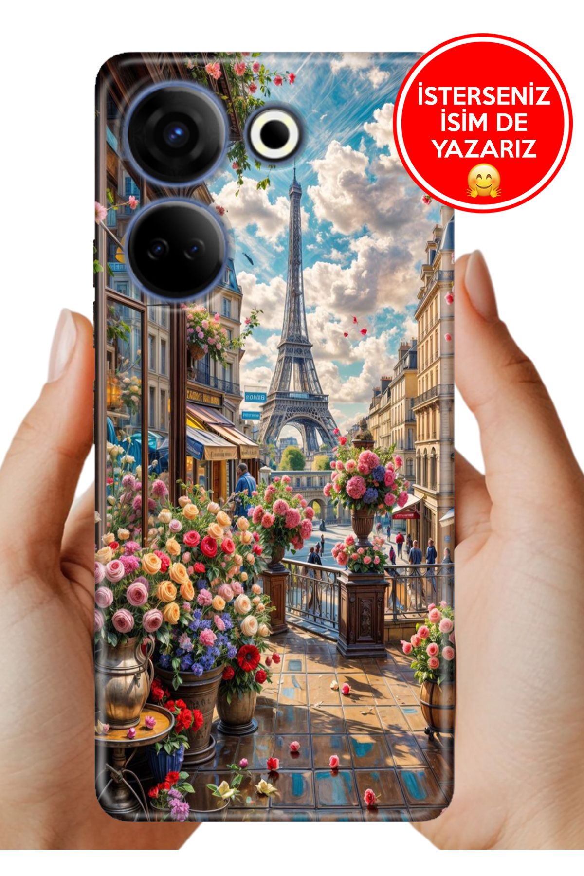 TECNO Camon 20 Pro 4G Kılıf Baskılı Life Style Kapak Silikon Baharda Paris