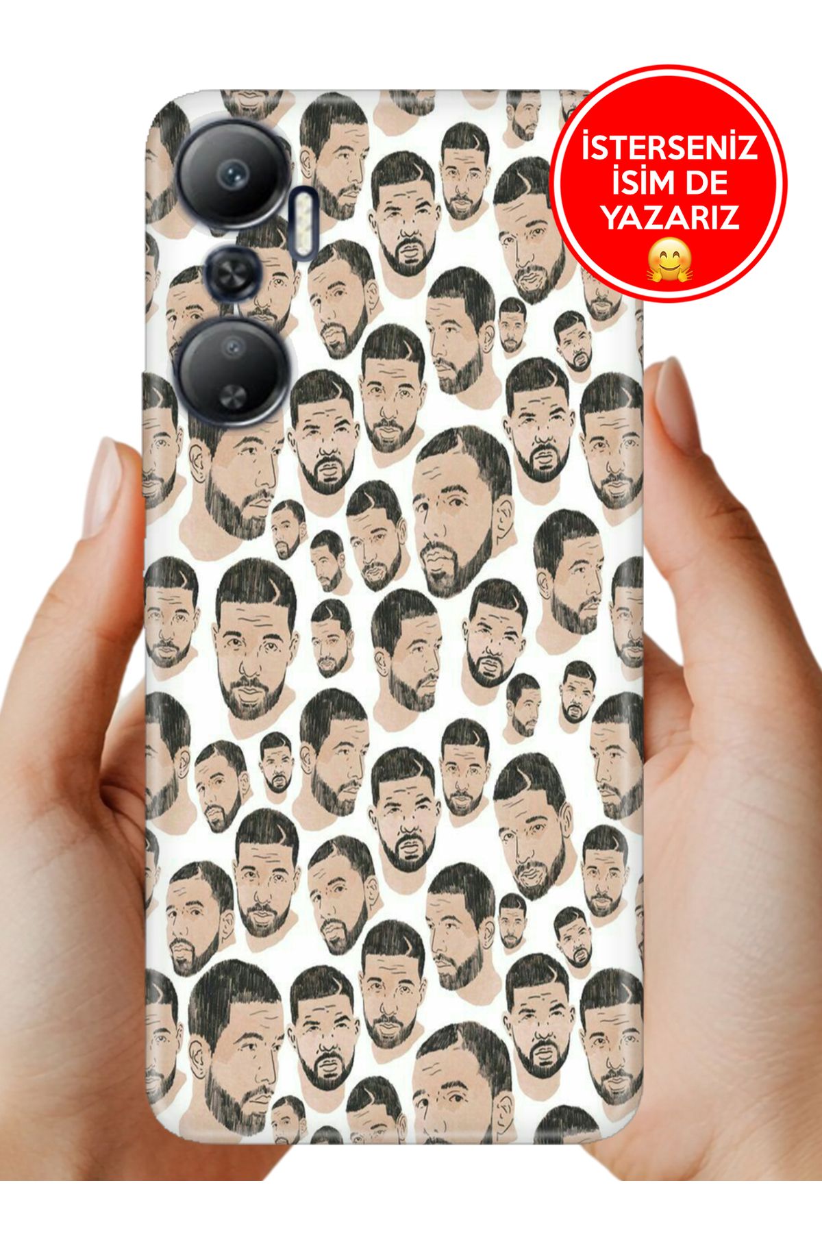 Cekuonline İnfinix Hot 20 Kılıf FullCover Resimli Desenli Silikon Drake2377