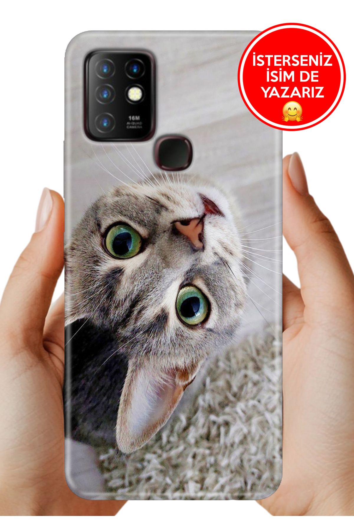 Cekuonline İnfinix Hot 10 Kılıf Baskılı Life Style Kapak Silikon Evdedi Kedi