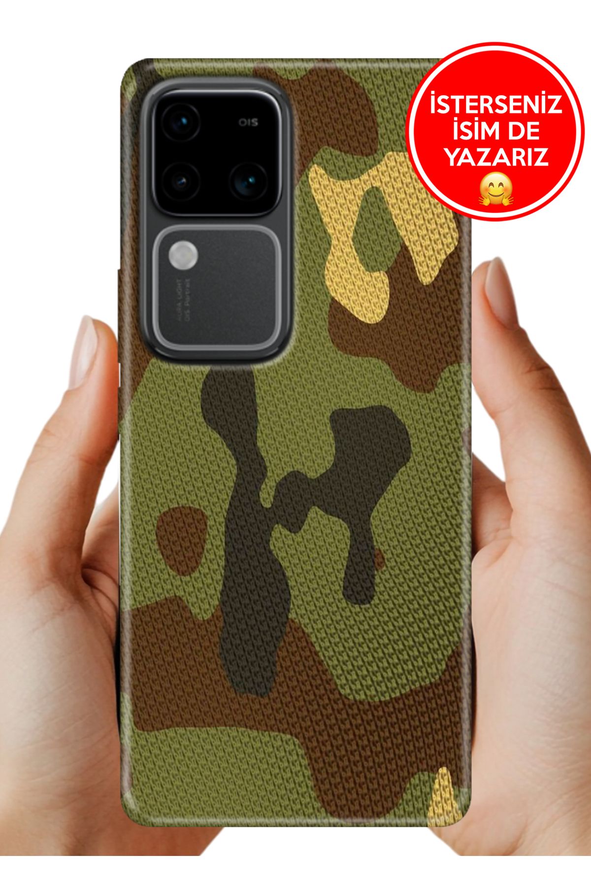 Cekuonline Vivo V30 Kılıf FullCover Resimli Desenli Silikon Çöl Askeri