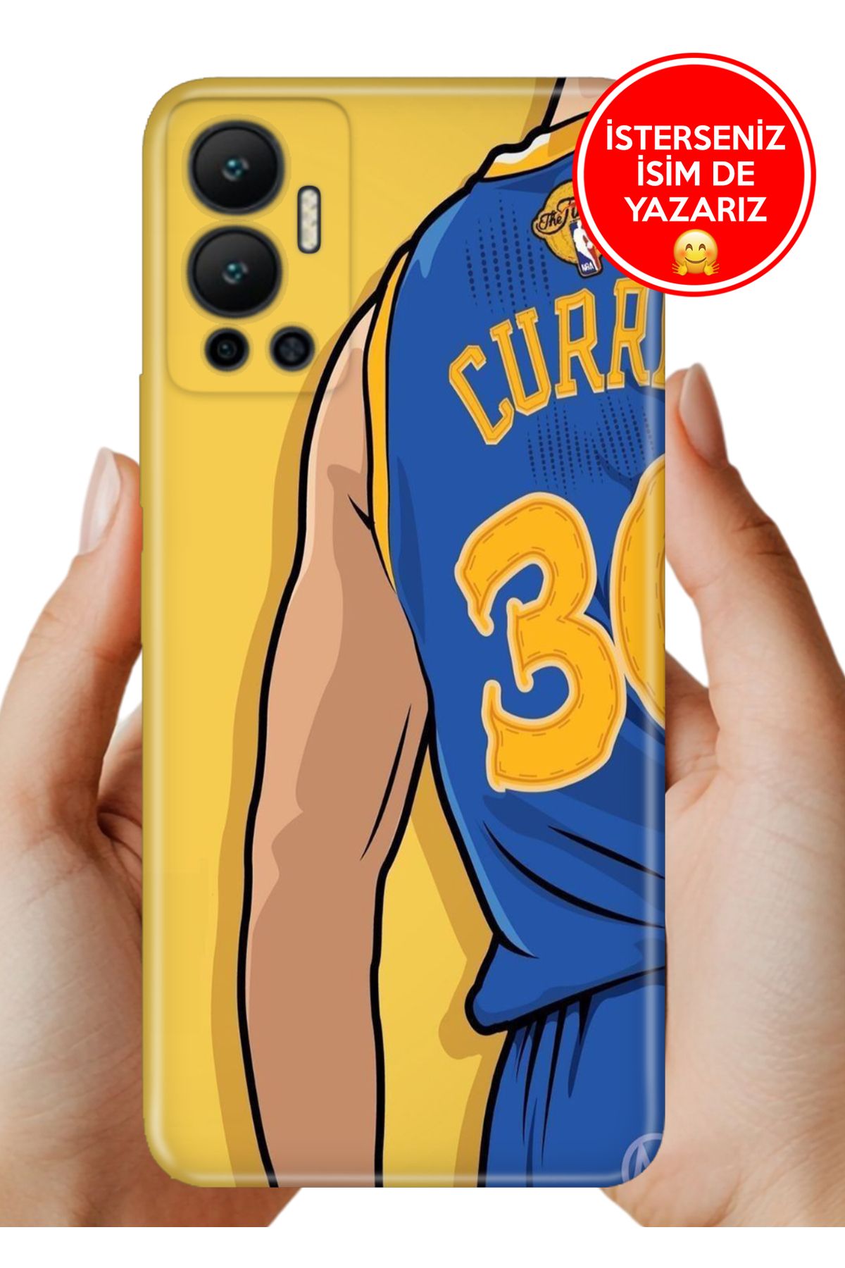 Cekuonline İnfinix Hot 12 Kılıf FullCover Resimli Desenli Silikon Curry Spor