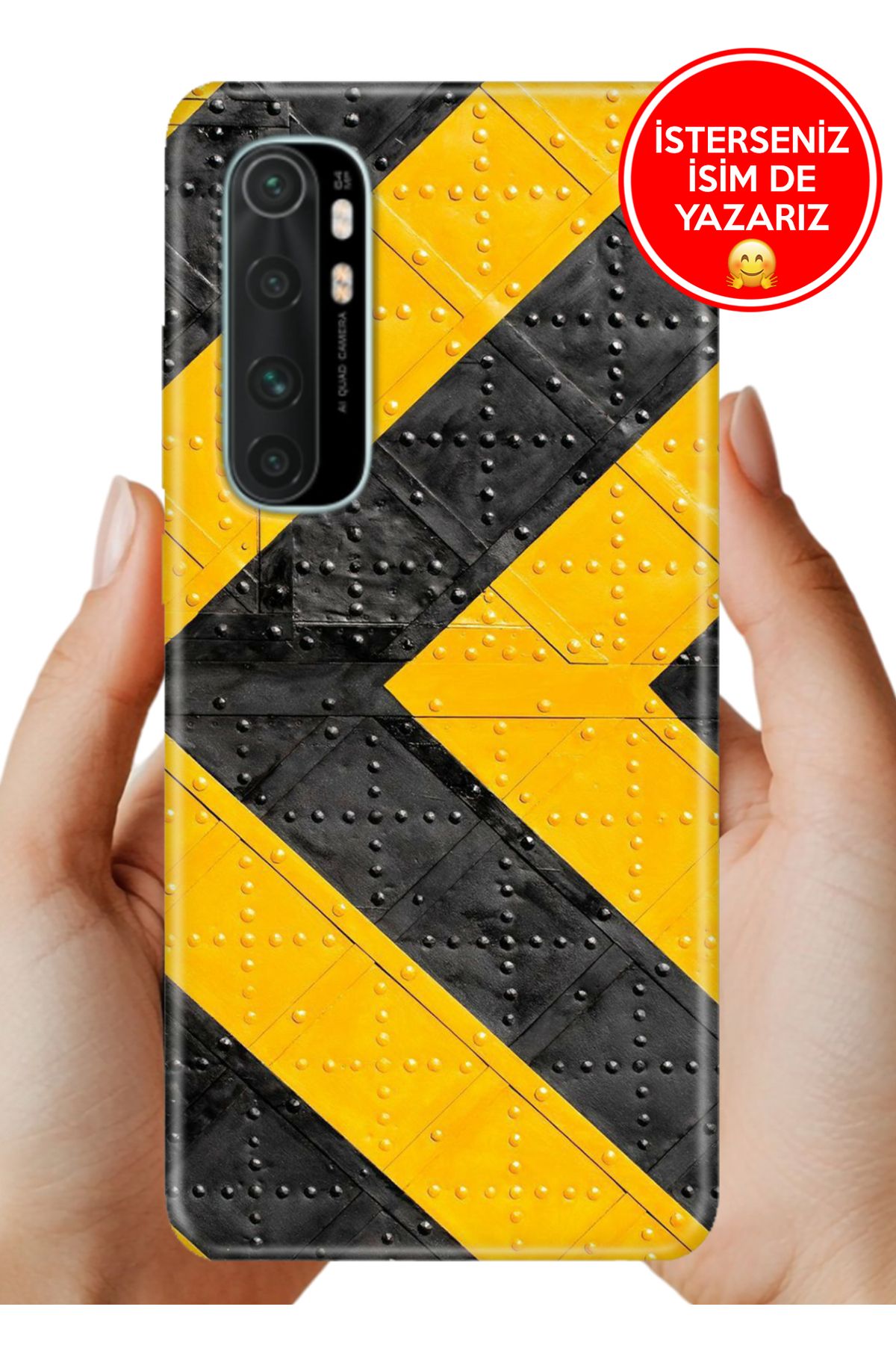 Cekuonline Xiaomi Mi Note 10 Lite Kılıf FullCover Resimli Desenli Silikon Çok Tehlikeli