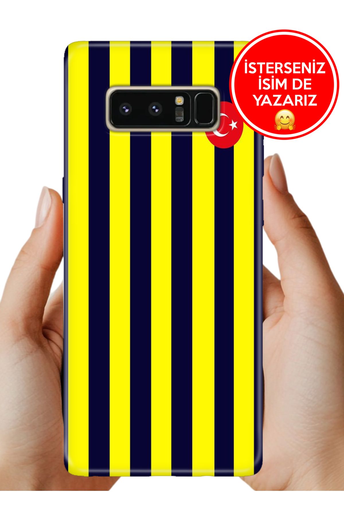 Cekuonline Galaxy Note 8 Kılıf FullCover Resimli Desenli Silikon Çubuklu-Forma