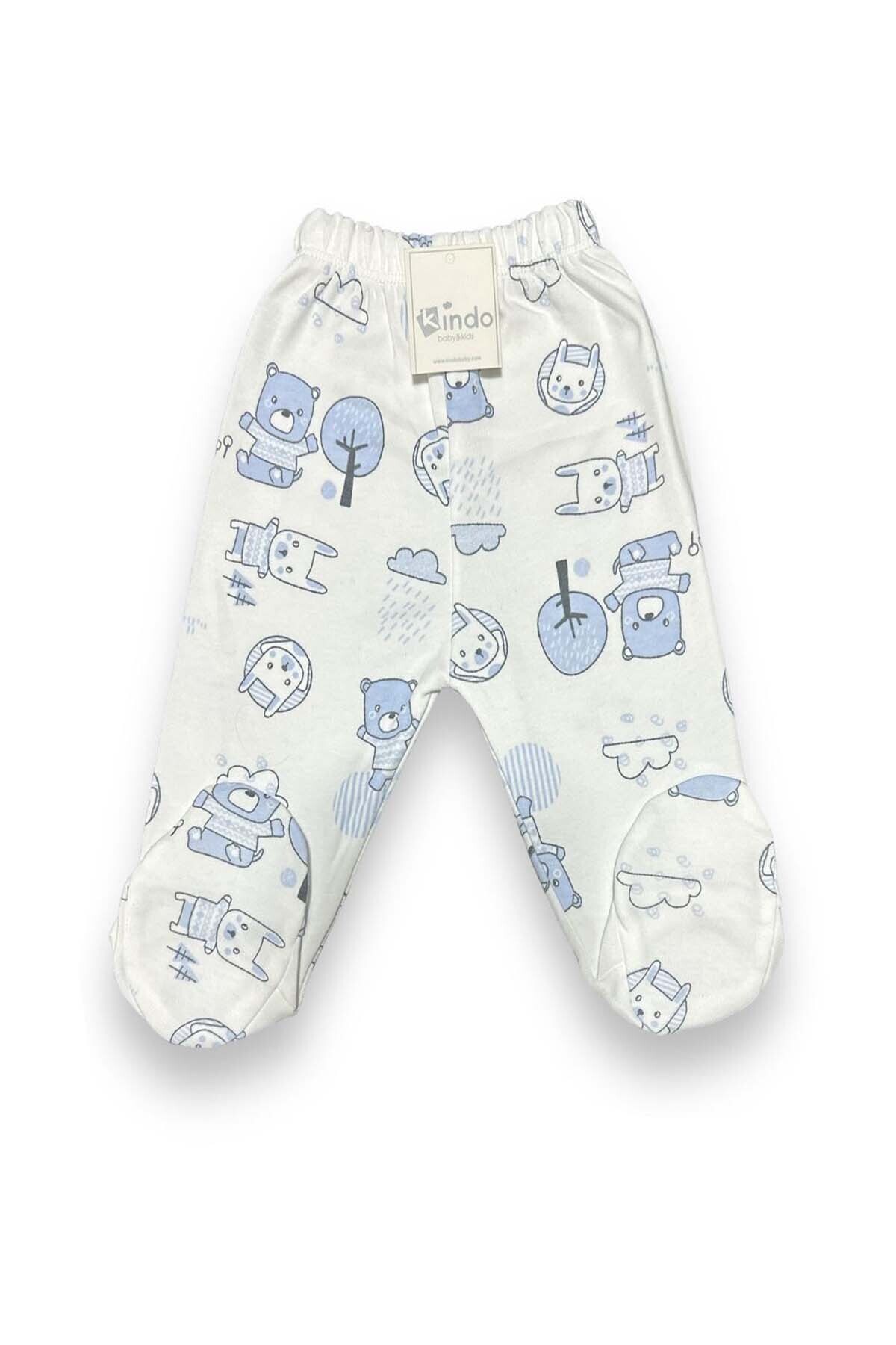 Kindo Baby Desenli Patikli Bebek pantolon Tek alt  4 lü paket  %100 pamuklu ürün  Annelerin favorisi fotoğrafı 2 (önizleme)