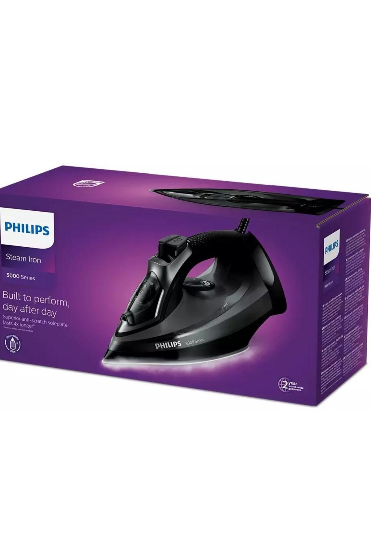Philips-Fier de calcat Philips DST5040/80, 2600 W, SteamGlide Plus Recipient 0.32 l, Abur 45 g/min (Negru) 4