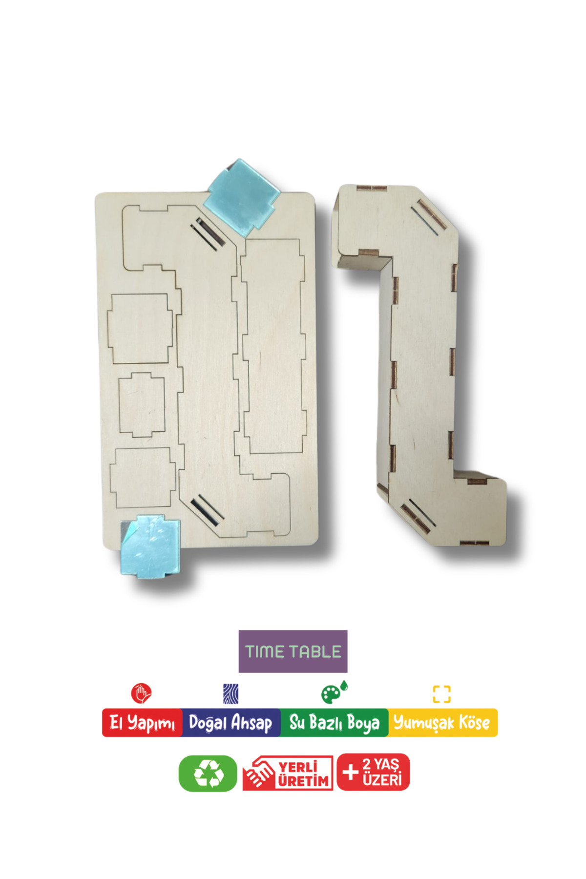 TIME TABLE Periskop Yapım Seti Ahşap Boyanabilir Montessori Eğitim Ürünü - Fen Bilimleri Deneyleri fotoğrafı 2 (önizleme)