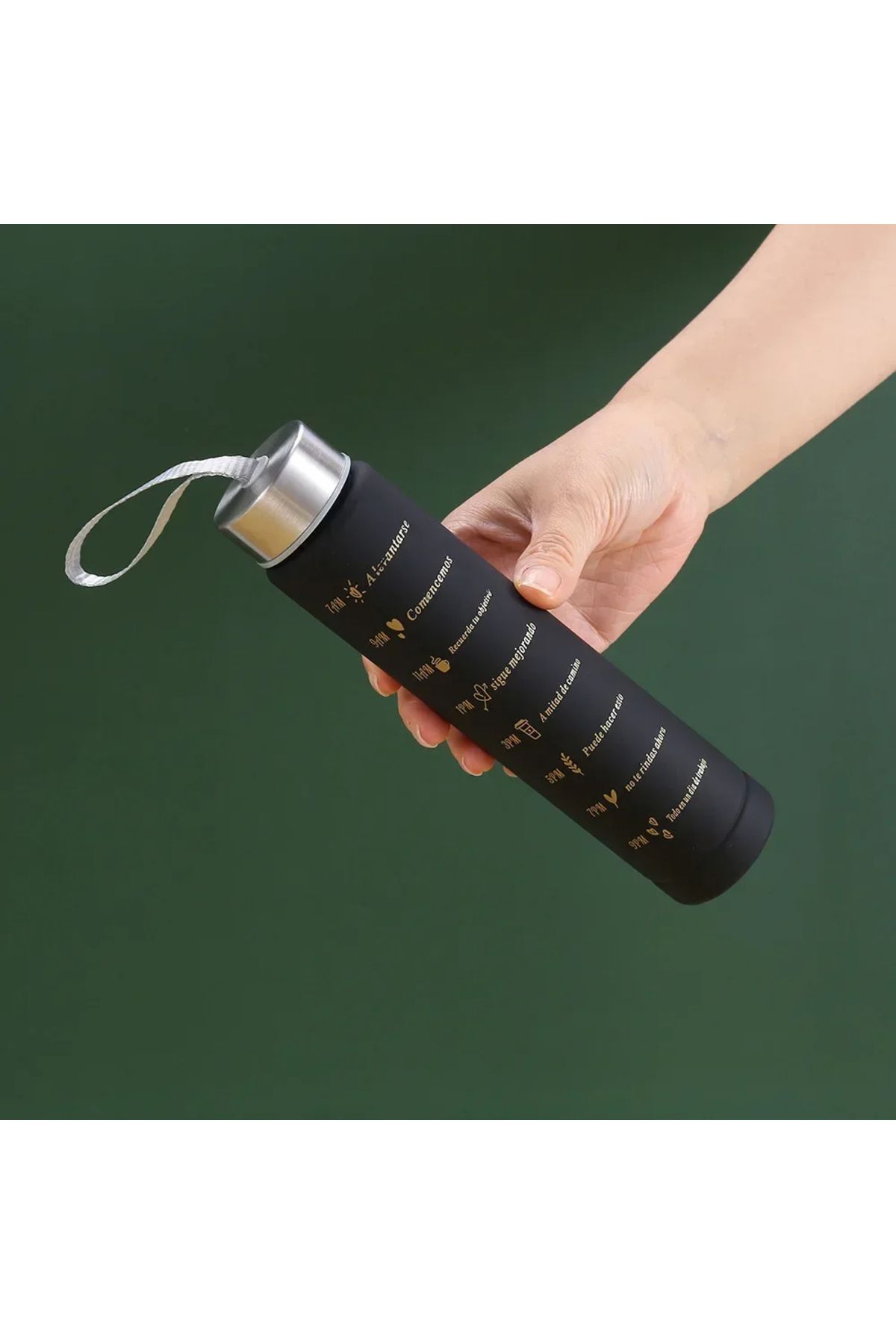 Bosphorus Home-Premium Black Motivational Water Matras 250ml Tritan School Water Bottle Bpa Free 3