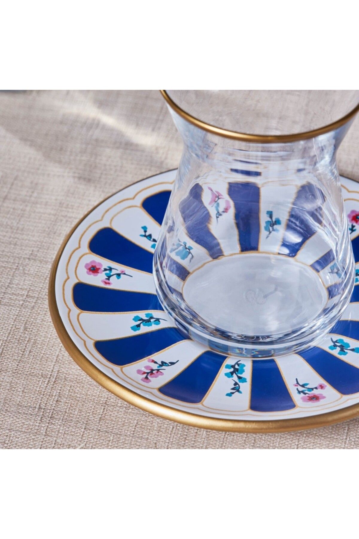 Karaca-Bursa Türkisches Teeglas-Set, 12-teilig, Marineblau 8
