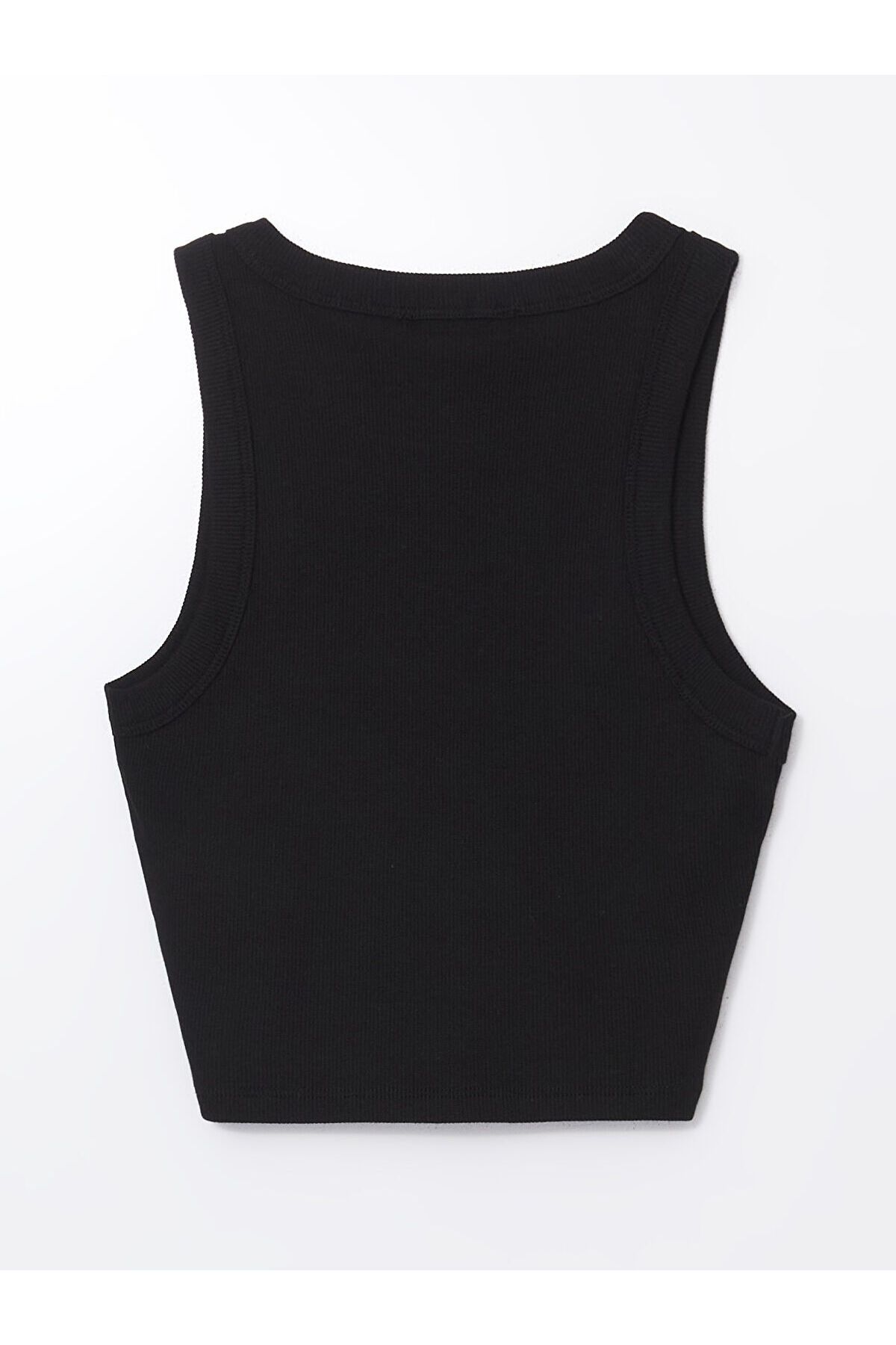 LC Waikiki-Crew Neck Los Angeles Embroidered Crop Women's Tank Top 6