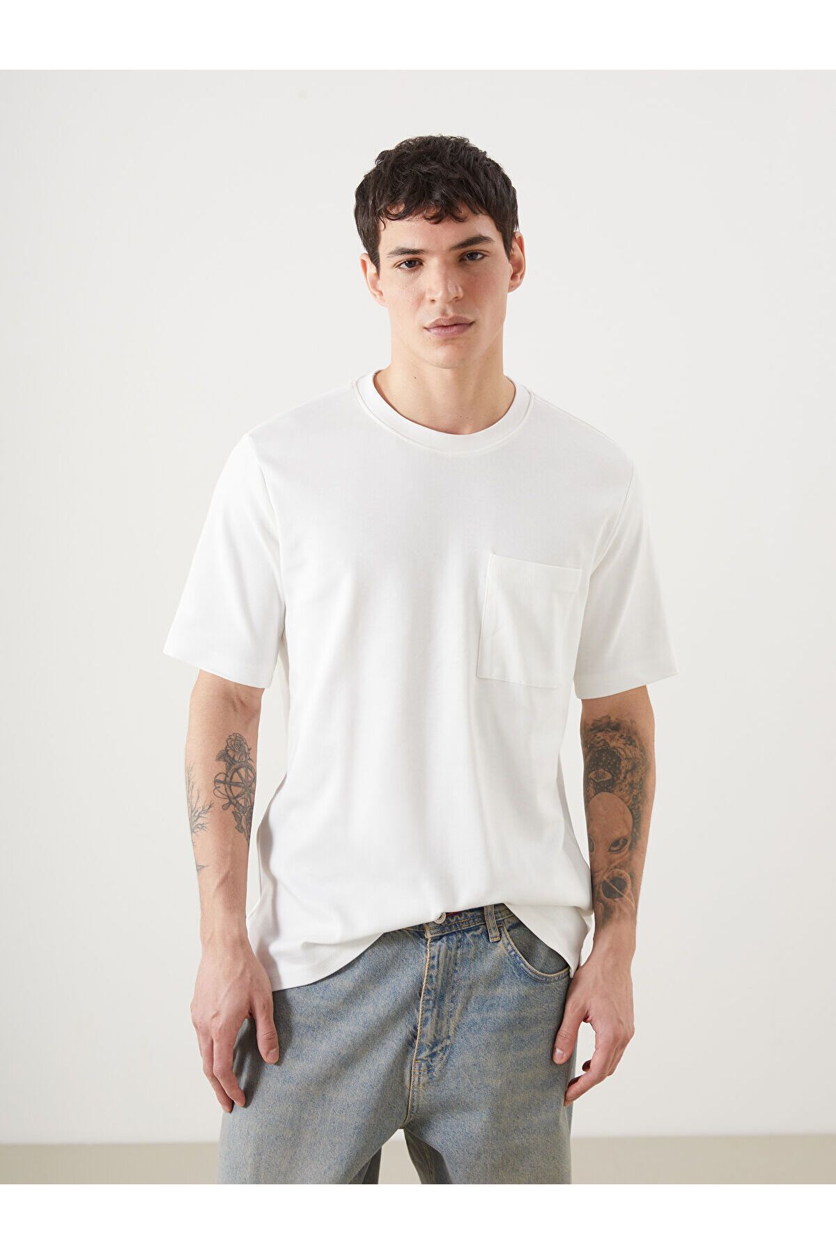 LC Waikiki Tricou Cu Mânecă Scurtă Pentru Bărbați Masculin - XS