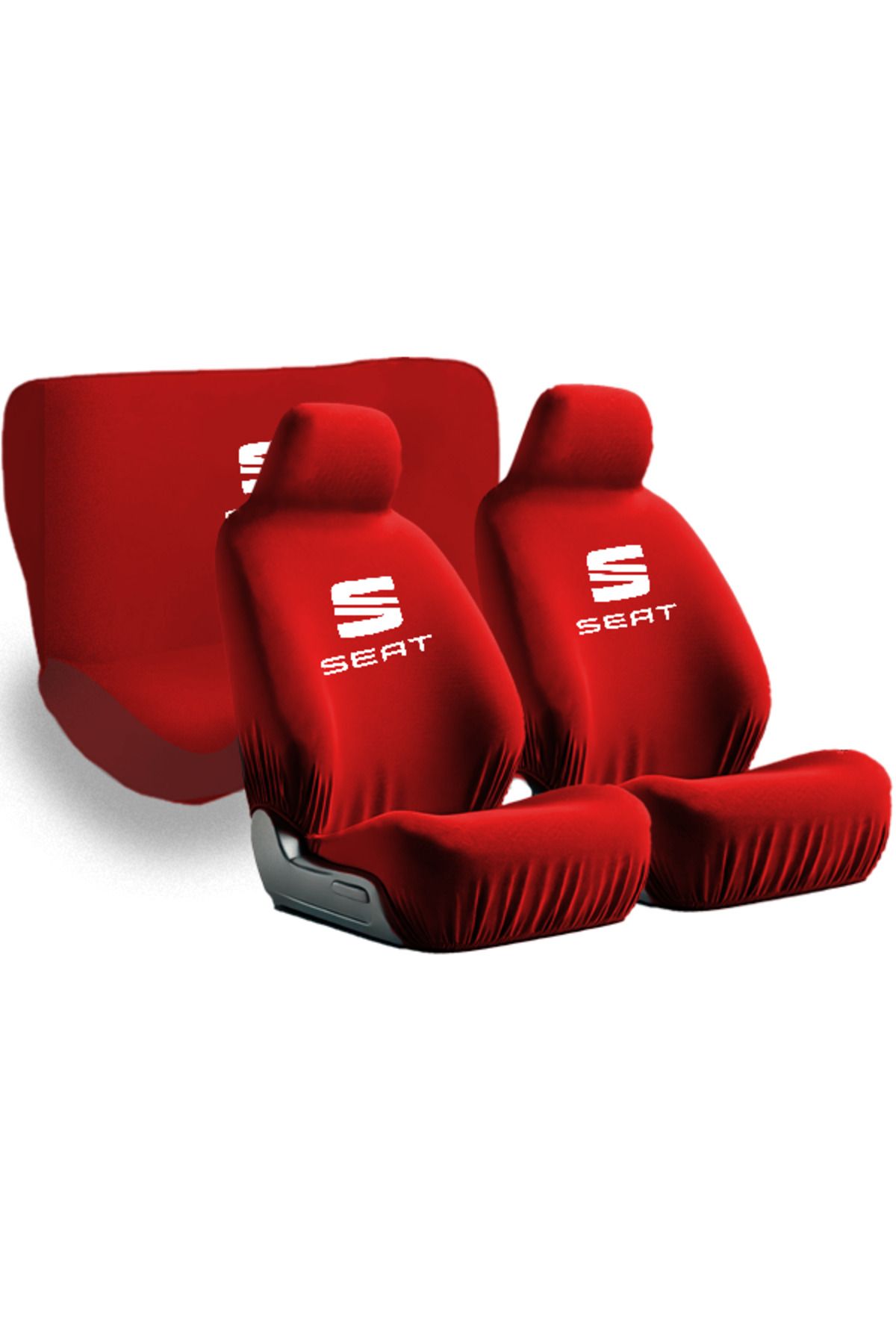 Mirsepet Seat Ateca ile uyumlu oto koltuk kılıfı penye dokusu sayesinde aracınıza şıklık katar Kırmızı