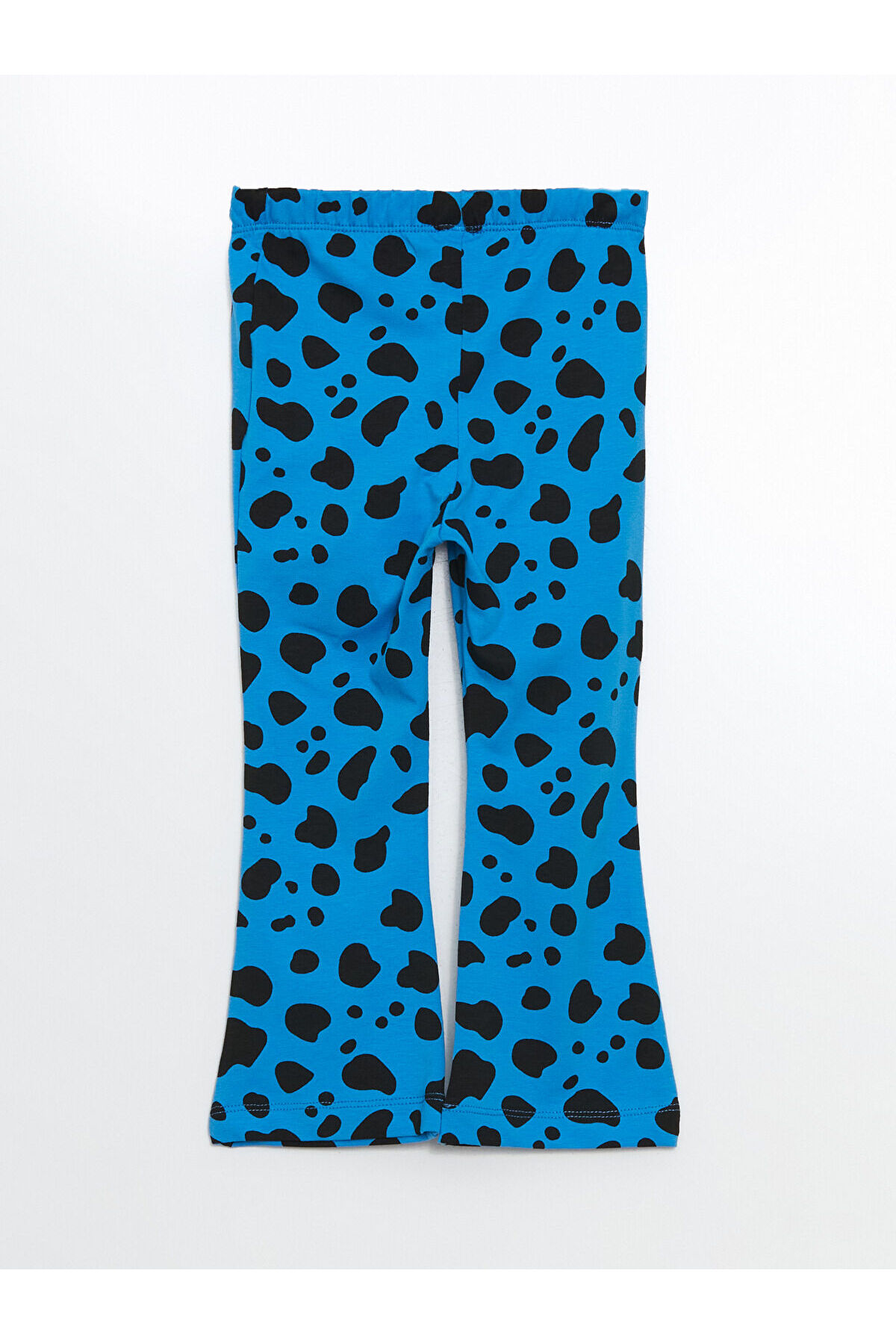 LC Waikiki Elsiva Collection Mavi Beli Lastikli İspanyol Paça Kız Çocuk Tayt fotoğrafı 3 (önizleme)