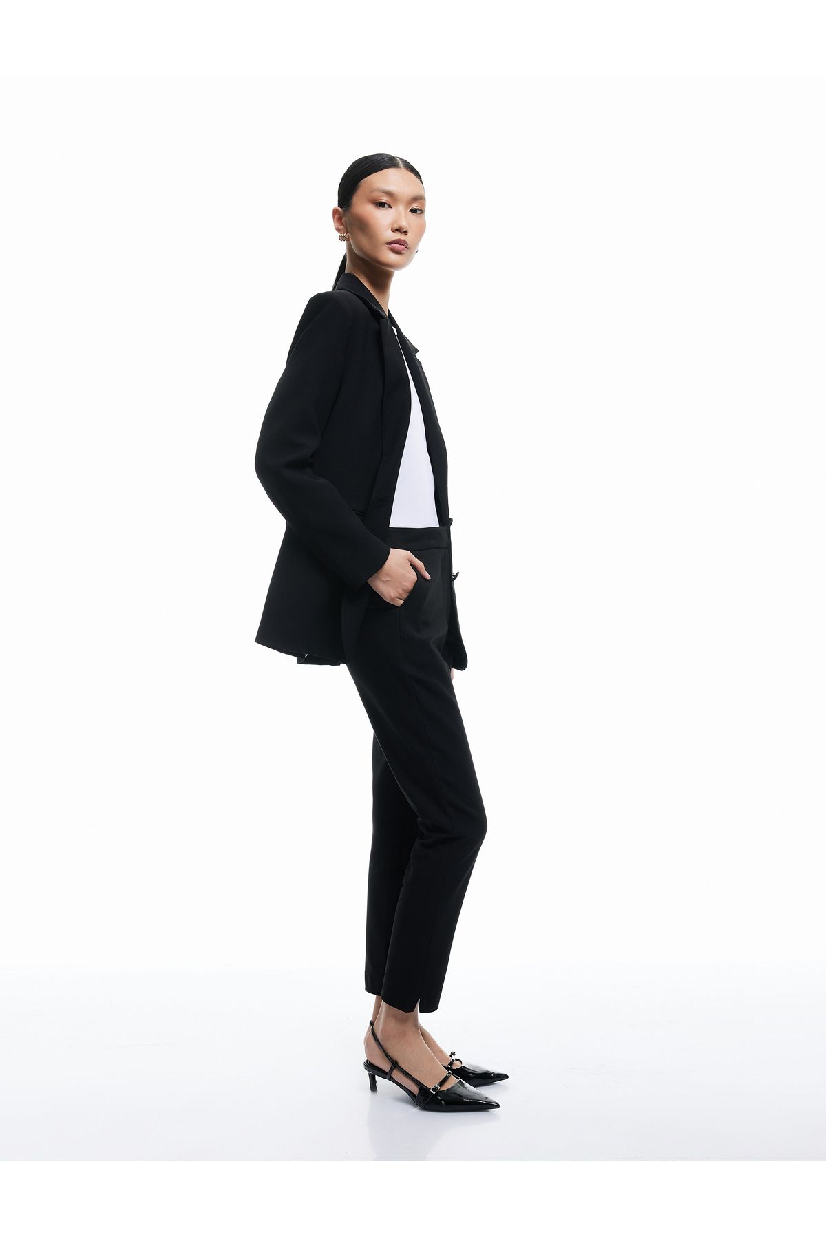 Koton Yeni Sezon Yüksek Bel Slim Fit Cigarette Pantolon