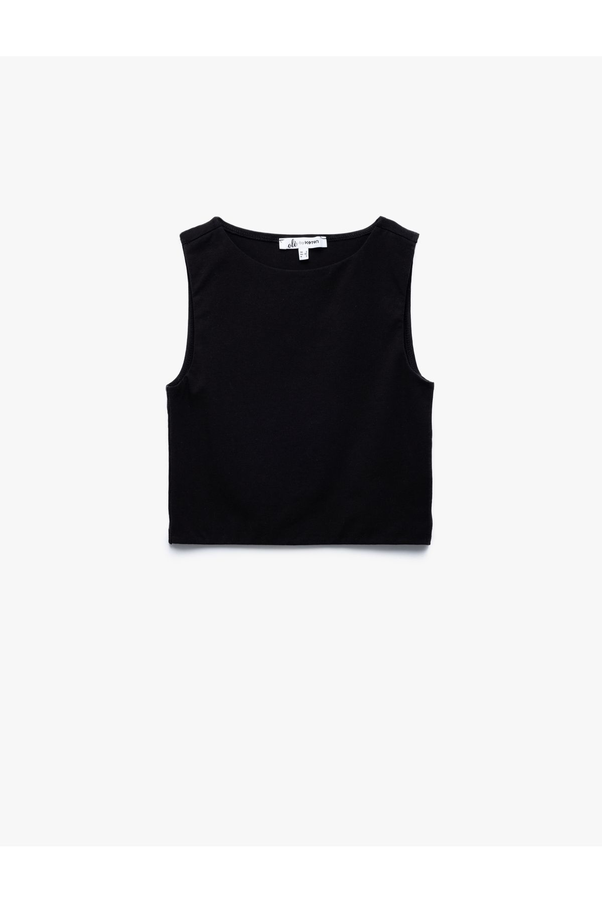 Koton Yeni Sezon Bisiklet Yaka Kolsuz Dar Kesim Pamuklu Basic Crop Atlet