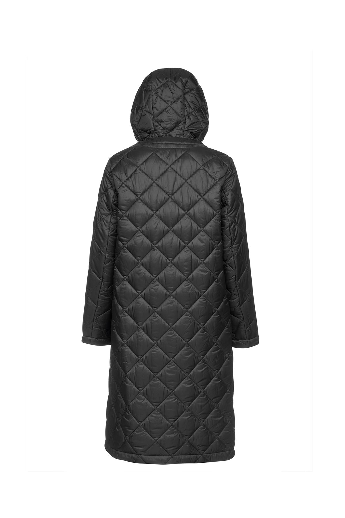 کت زنانه مشکی XHUP AMABEL HOOD COAT W4620BT3132F9000 Geox