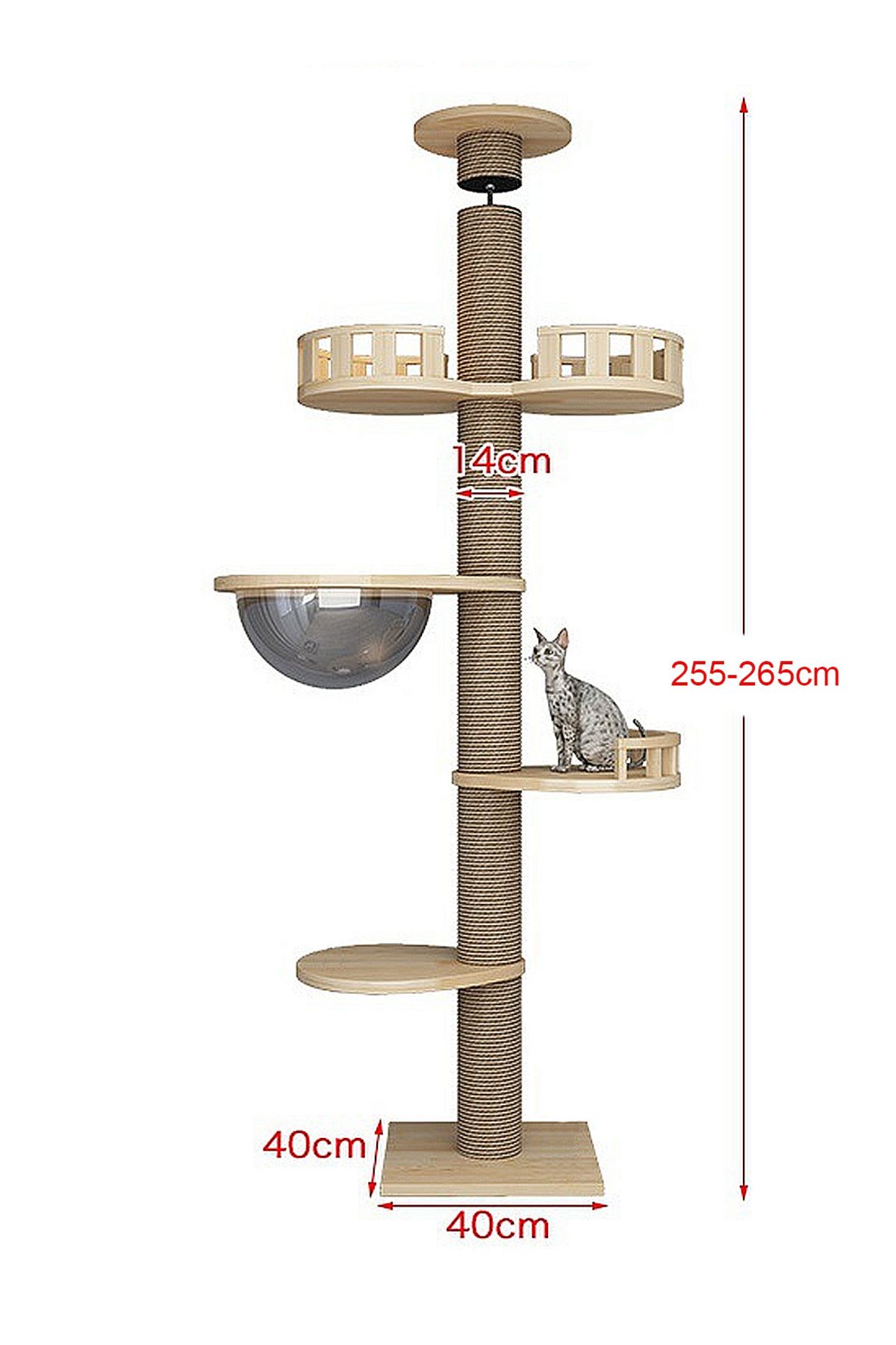 KidLe-Large Cat Tree Cat Climbing Frame Cat Tower Cat Jumping Platform 3