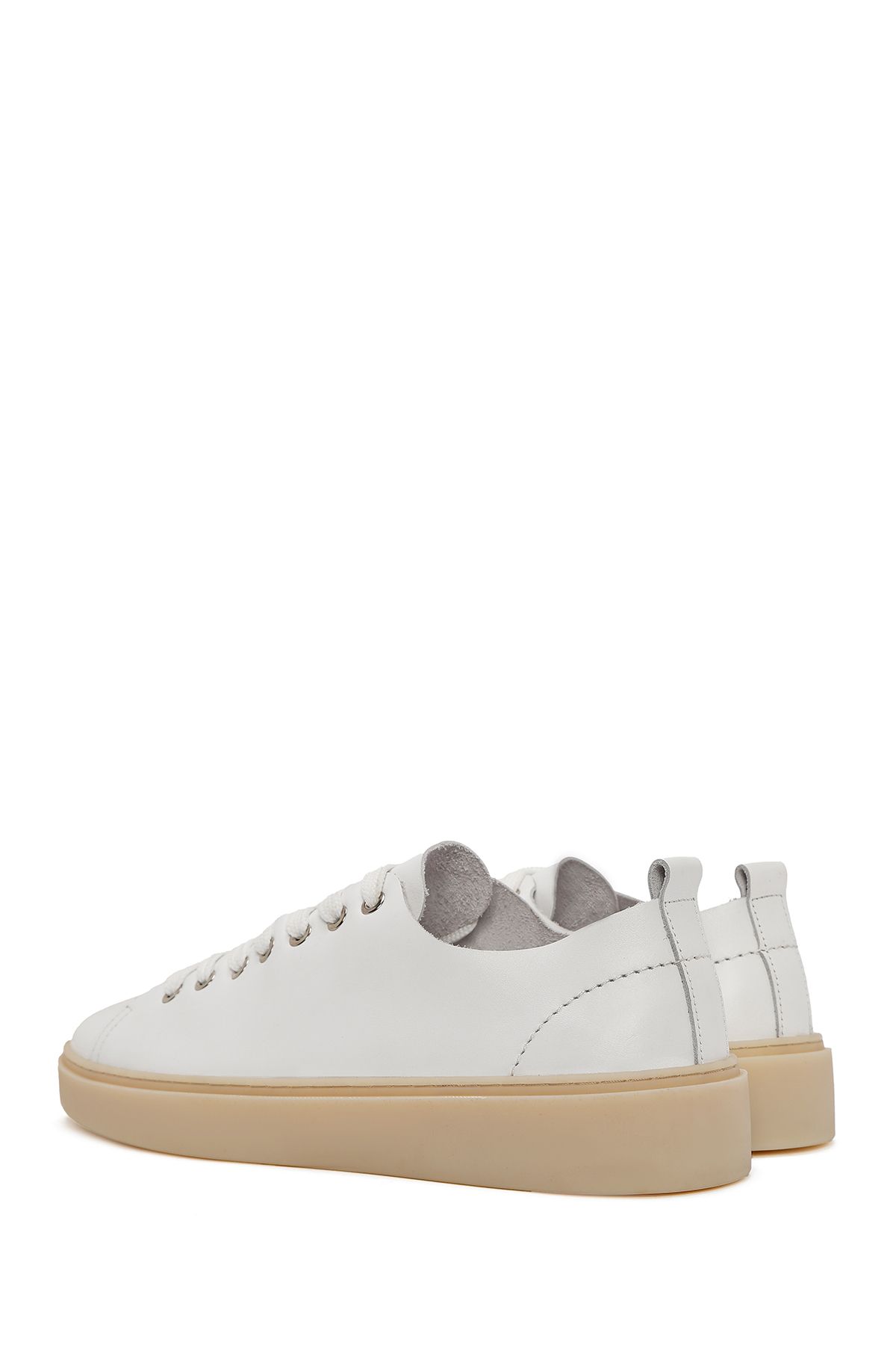 Derimod-Tenis alb din piele cu șireturi pentru bărbați 25SFD 707818 5