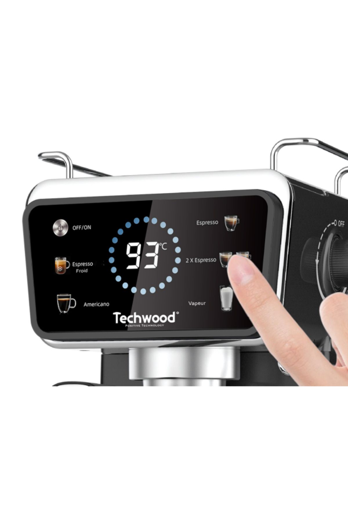 Techwood-Espresso kávovar TCA-1386EXN, 20 barů, kapsle Nespresso nebo mletá káva, 1,5 l 3