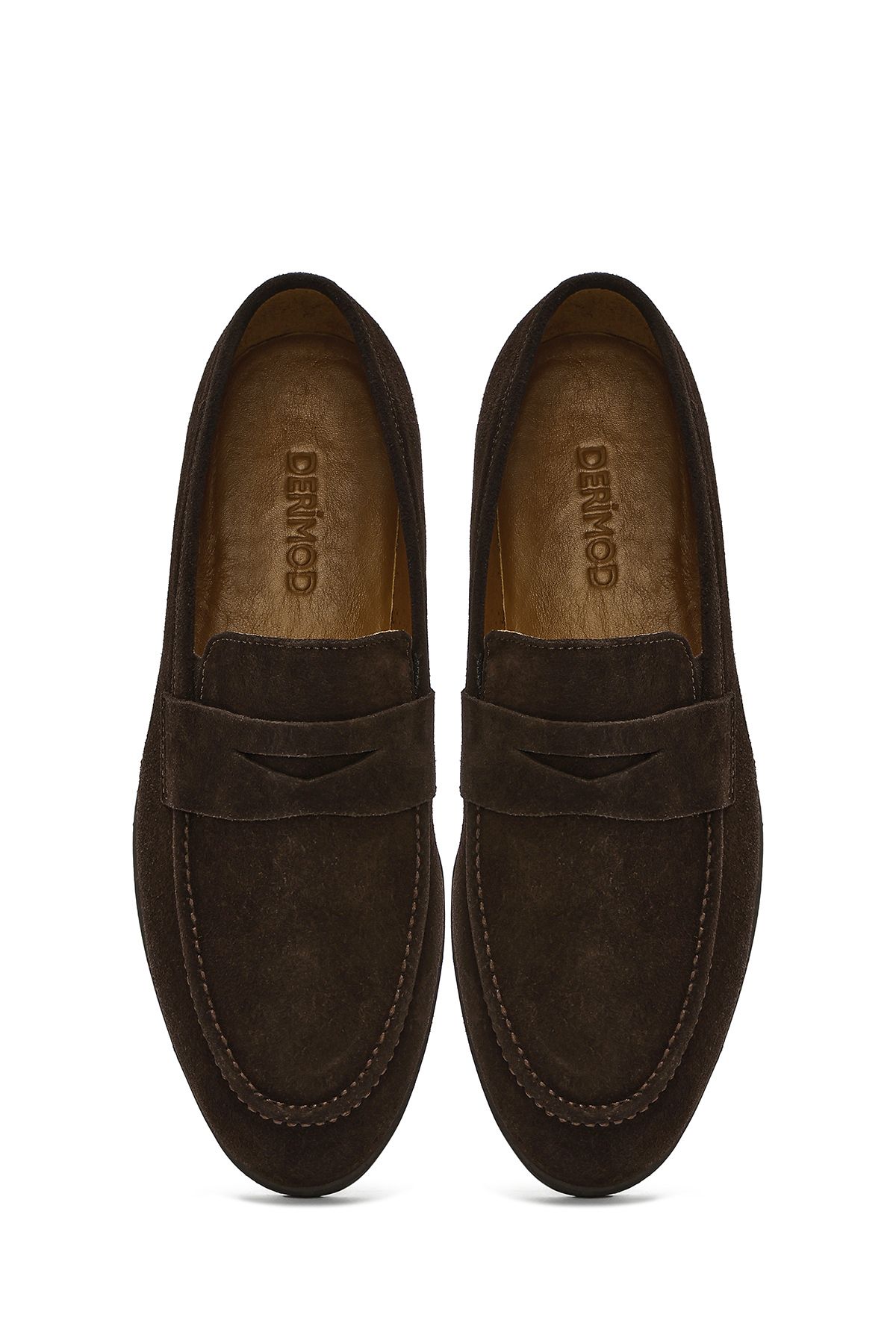 Derimod-Men's Brown Suede Leather Loafer 25Sfd 790210 7